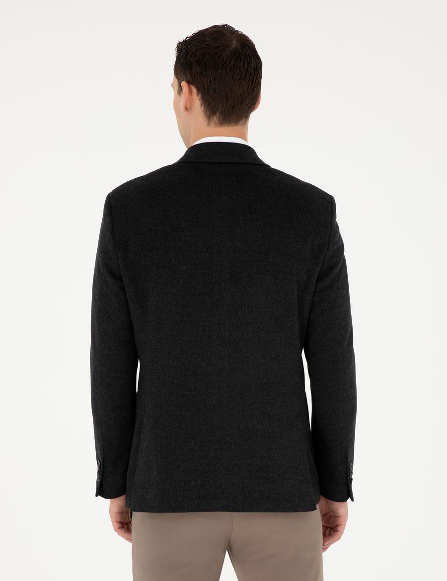 Antrasit Slim Fit Ceket_4