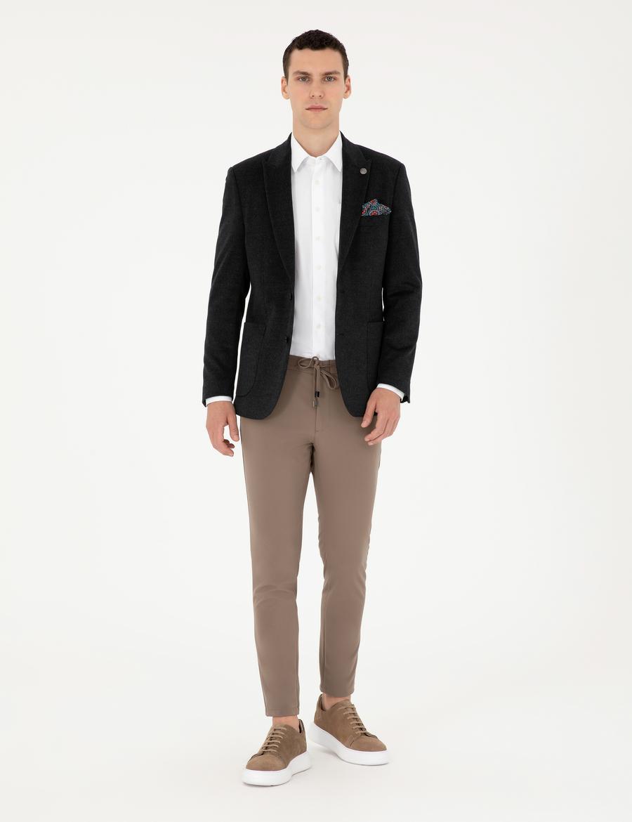 Antrasit Slim Fit Ceket_3
