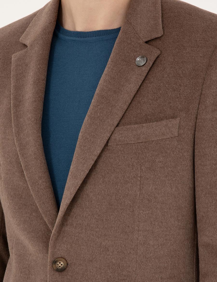 Açık Kahverengi Slim Fit Ceket_6