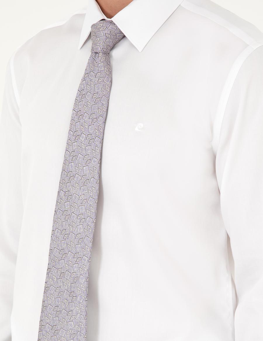 Beyaz Slim Fit Uzun Kollu Basic Gömlek_6