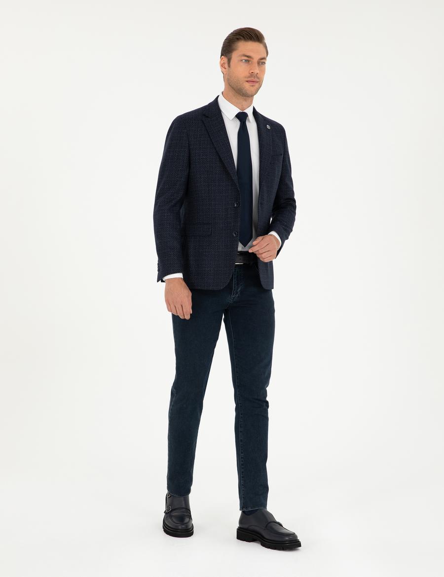 Lacivert Slim Fit Ceket_3