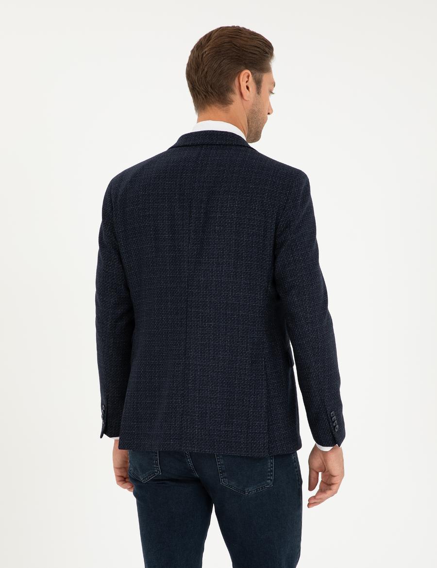 Lacivert Slim Fit Ceket_4