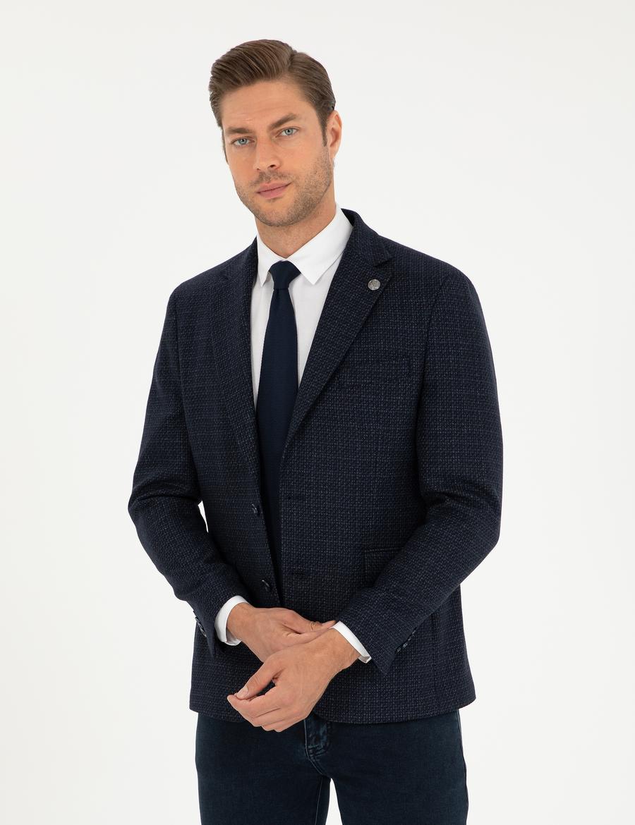 Lacivert Slim Fit Ceket