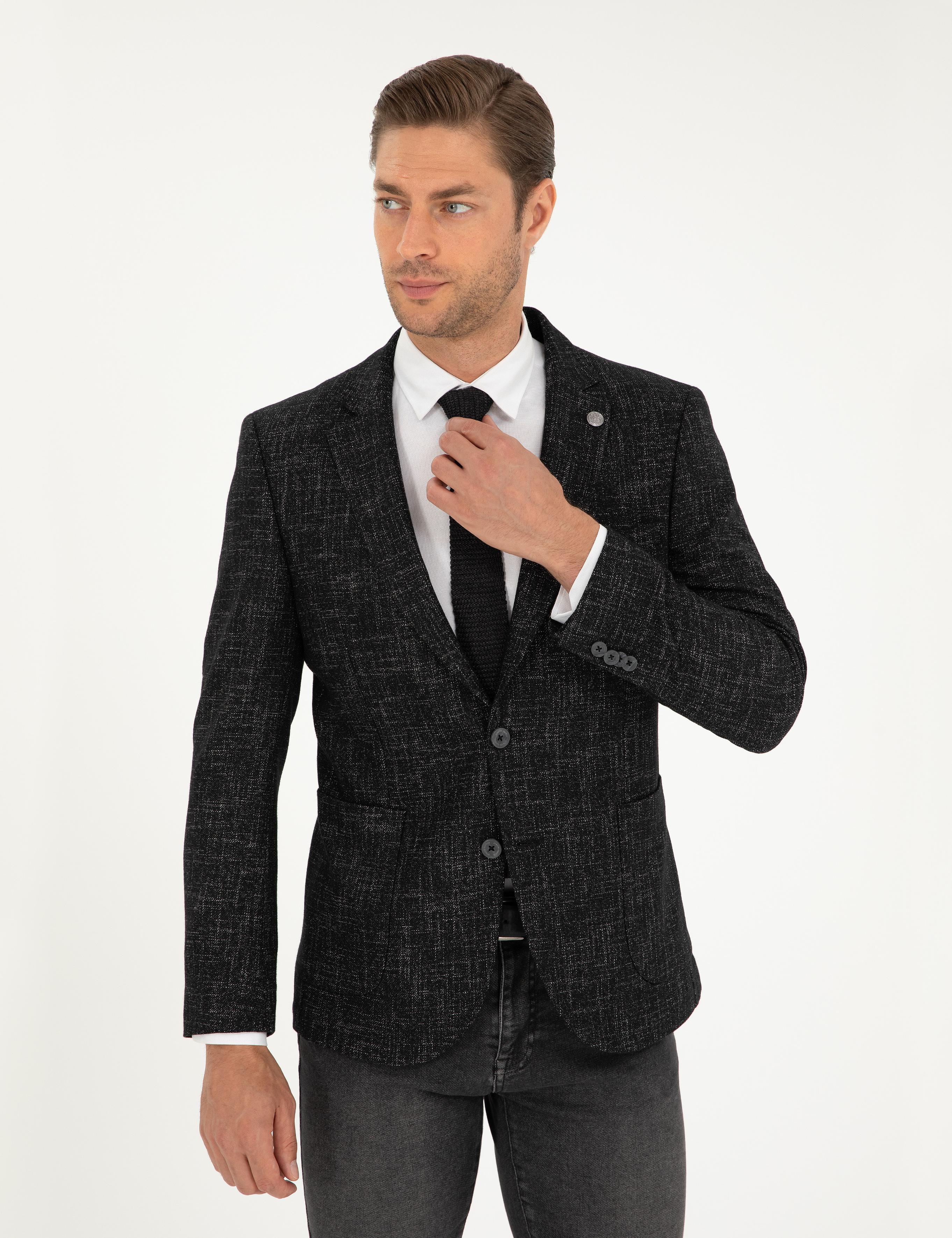 Siyah Ex. Slim Fit Ceket