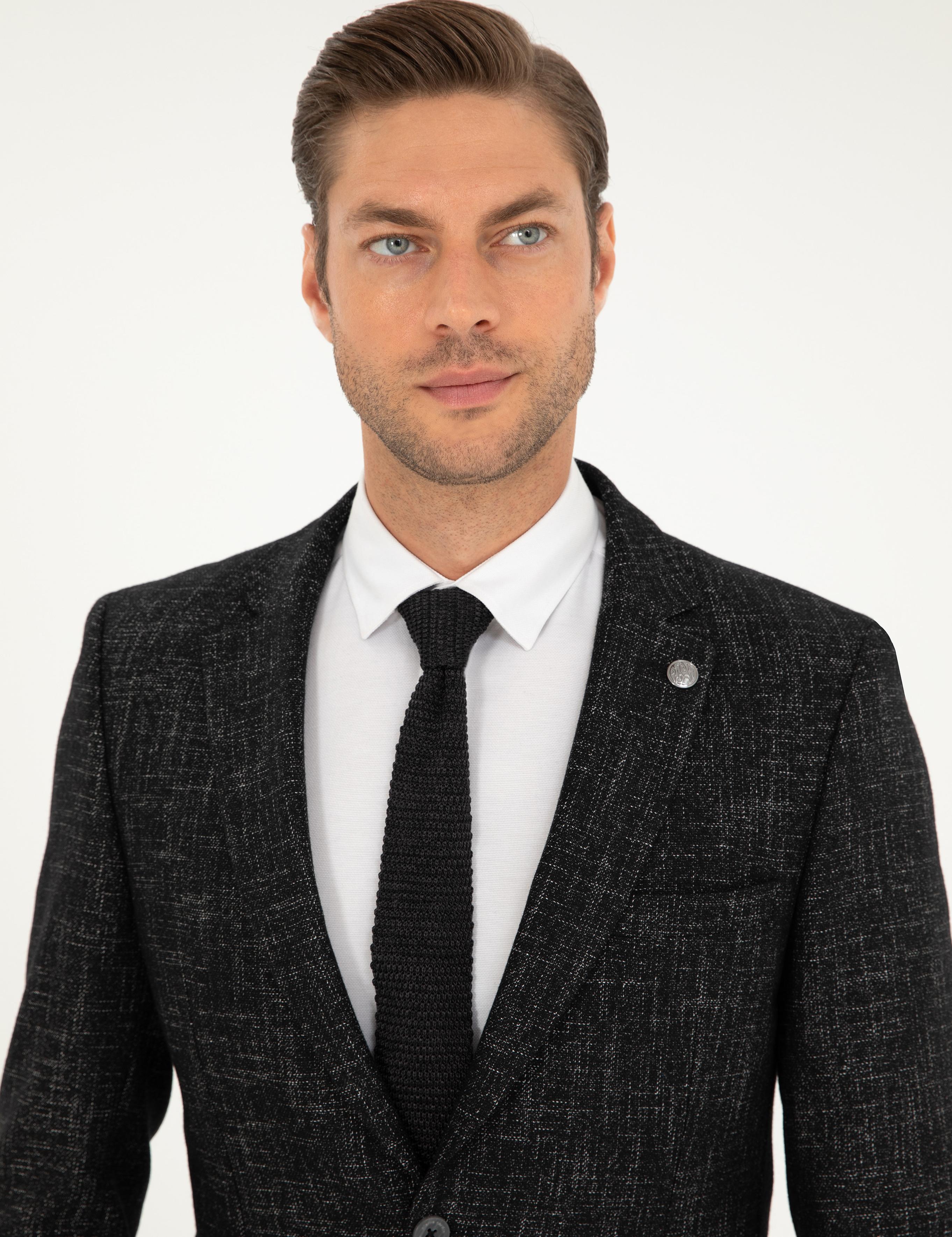 Siyah Ex. Slim Fit Ceket