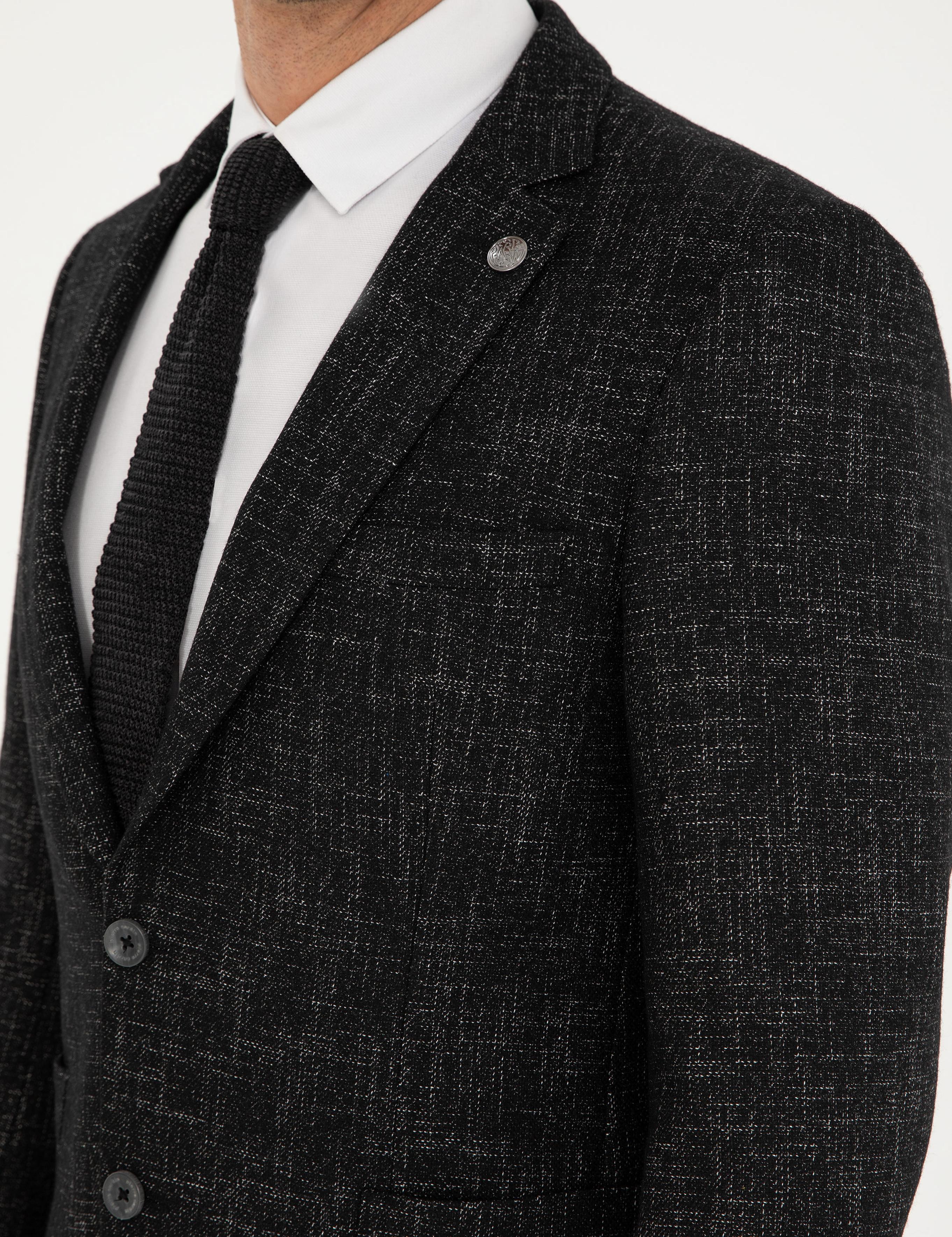 Siyah Ex. Slim Fit Ceket