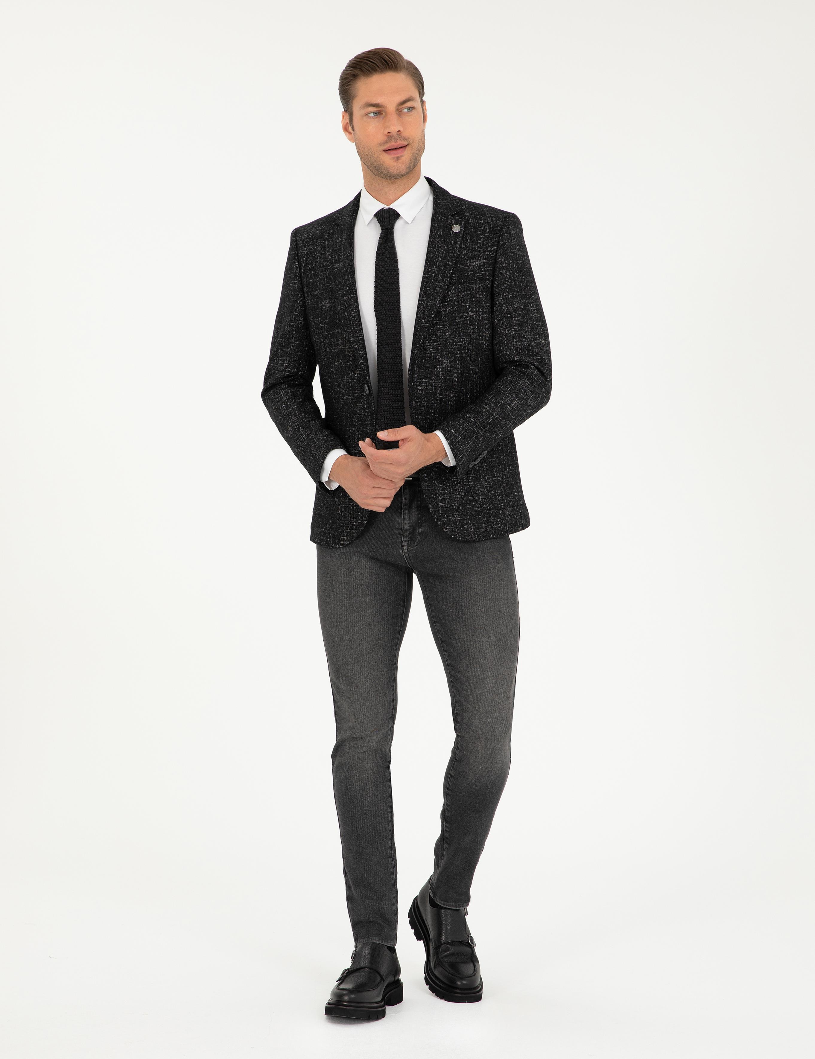 Siyah Ex. Slim Fit Ceket