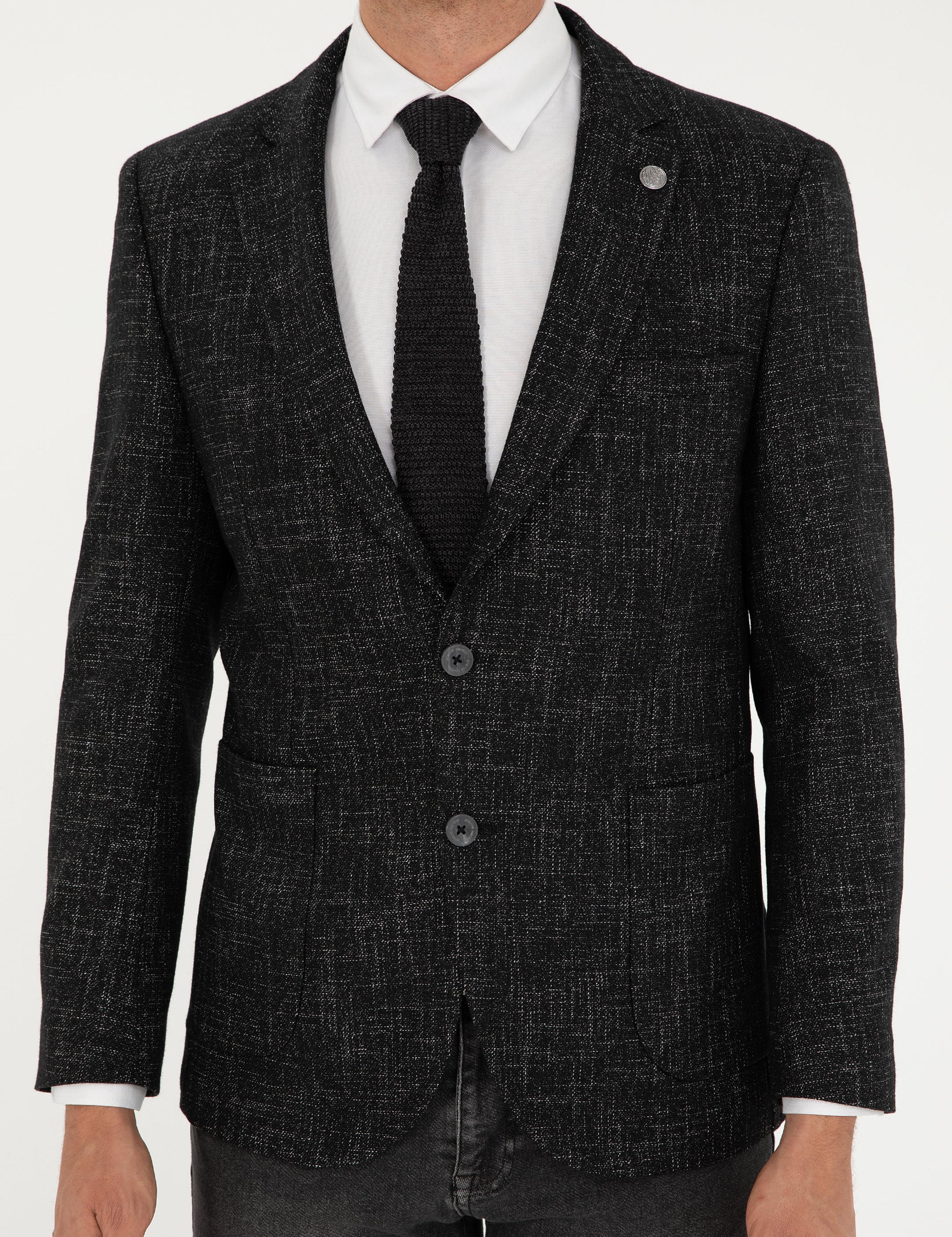 Siyah Ex. Slim Fit Ceket