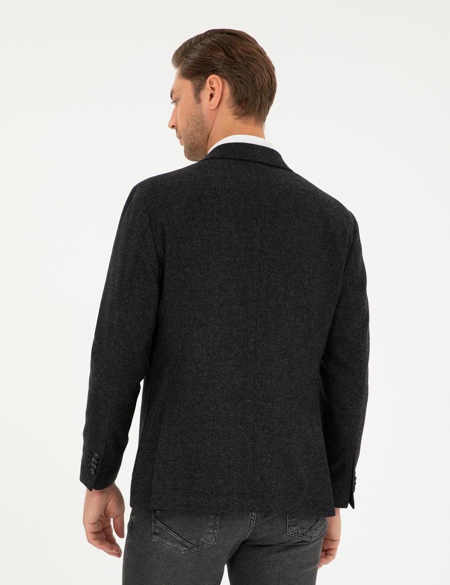Antrasit Slim Fit Ceket_4