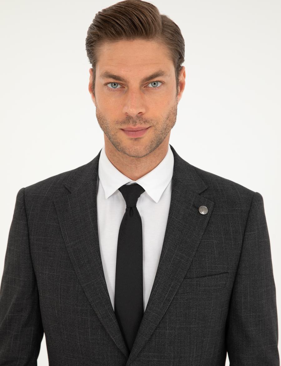 Antrasit Slim Fit Takım Elbise_1