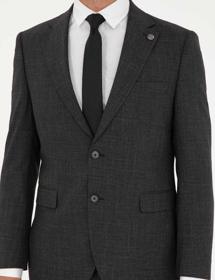 Antrasit Slim Fit Takım Elbise_5