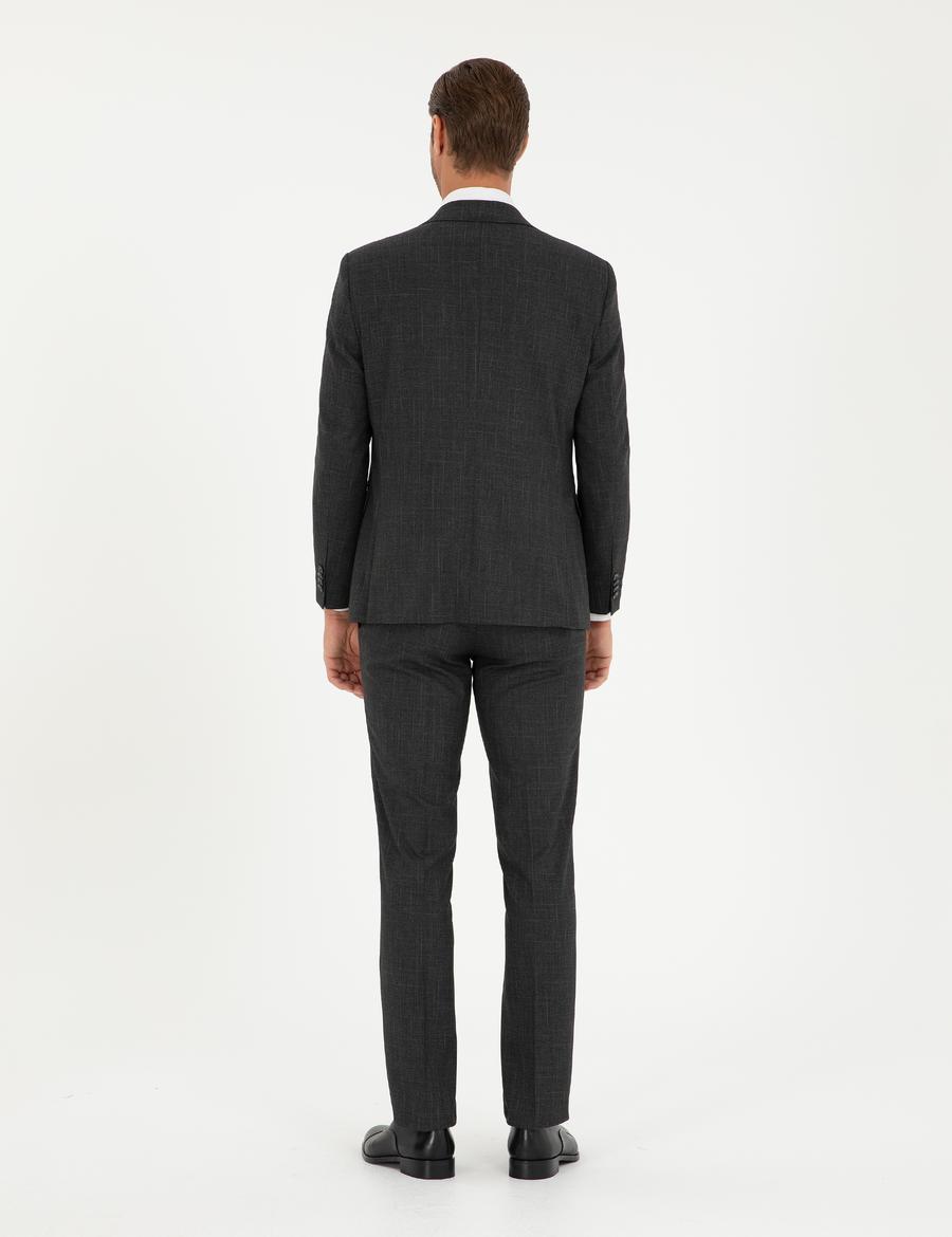 Antrasit Slim Fit Takım Elbise_4