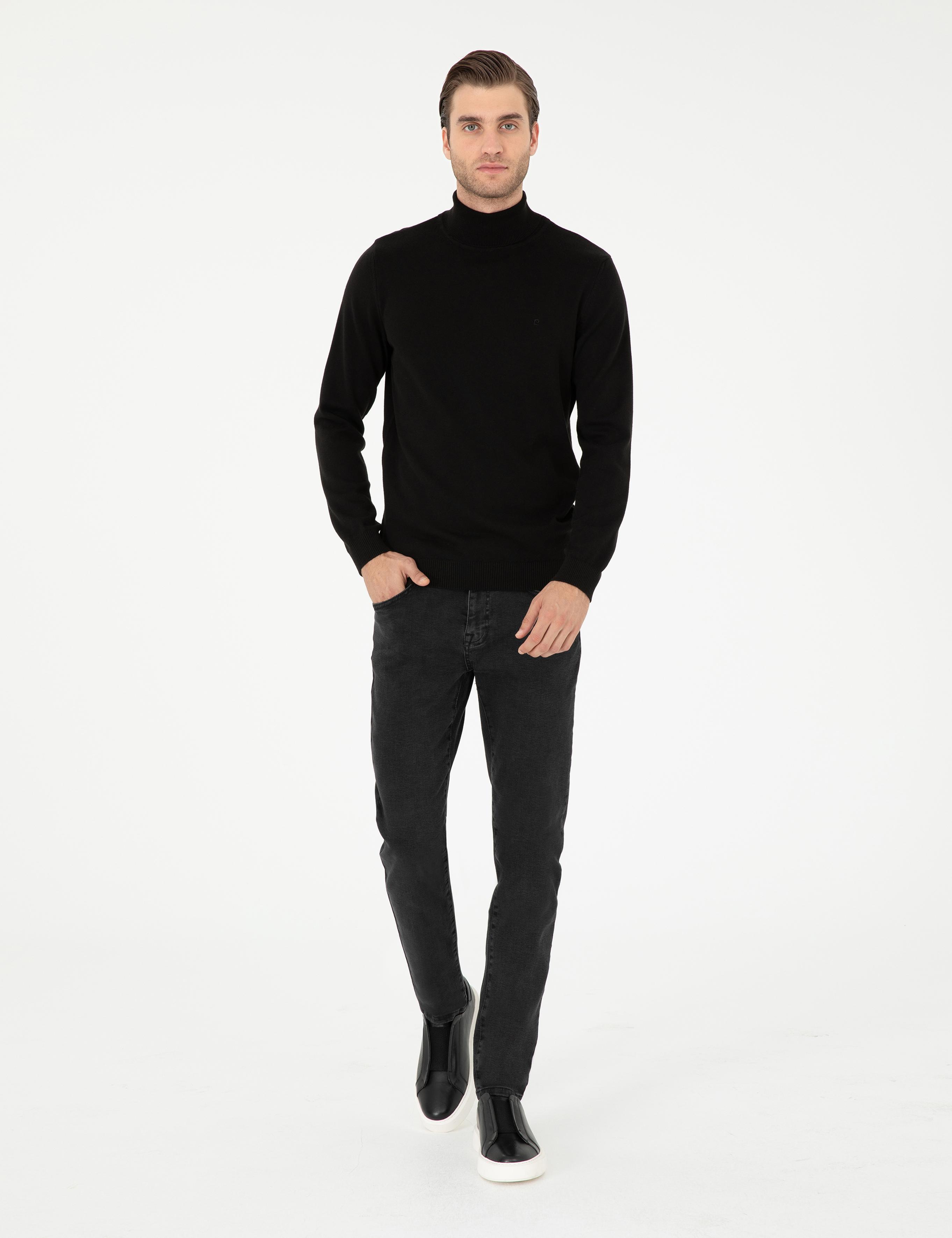 Antrasit Slim Fit Jean Pantolon