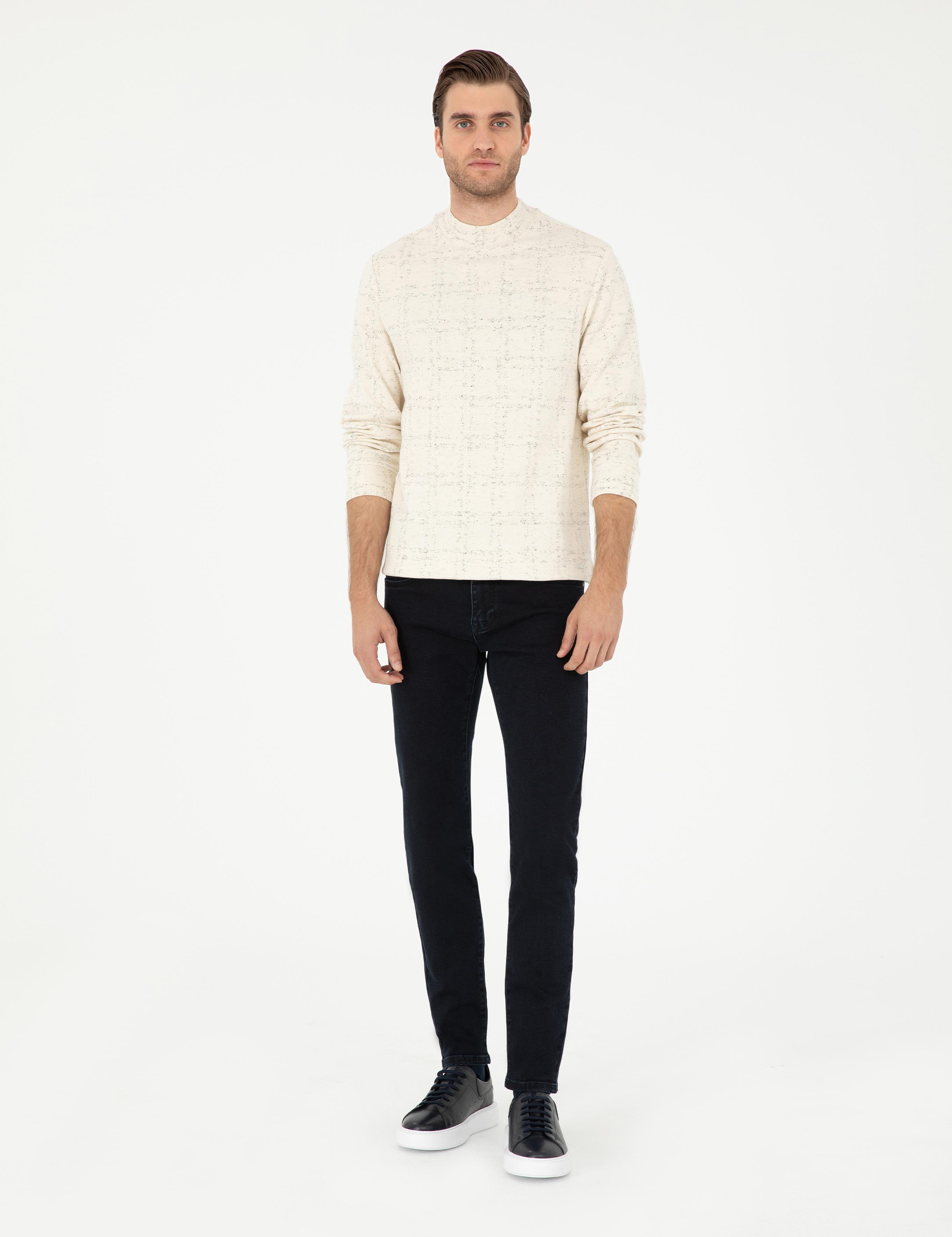 Lacivert Slim Fit Jean Pantolon