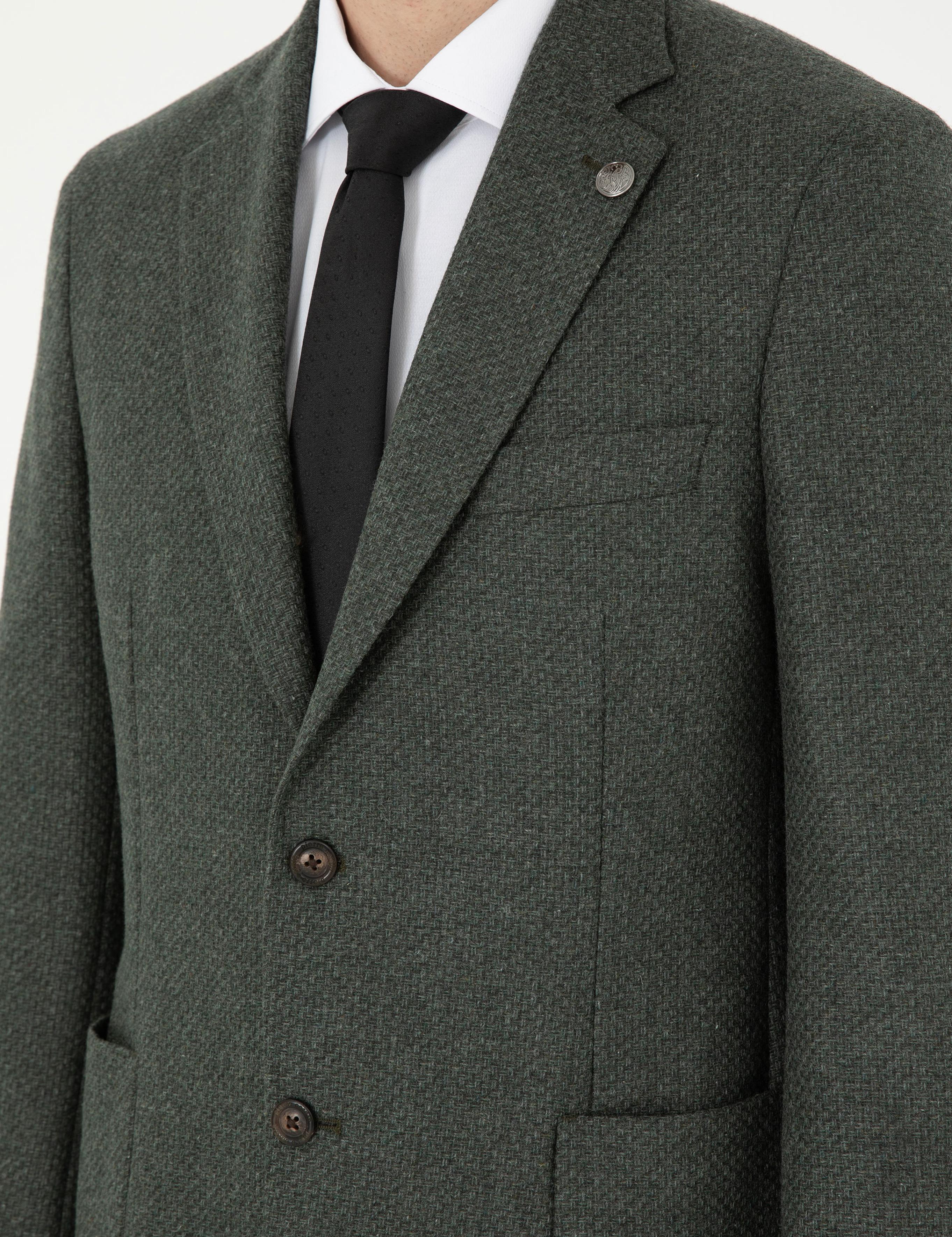 Haki Slim Fit Ceket