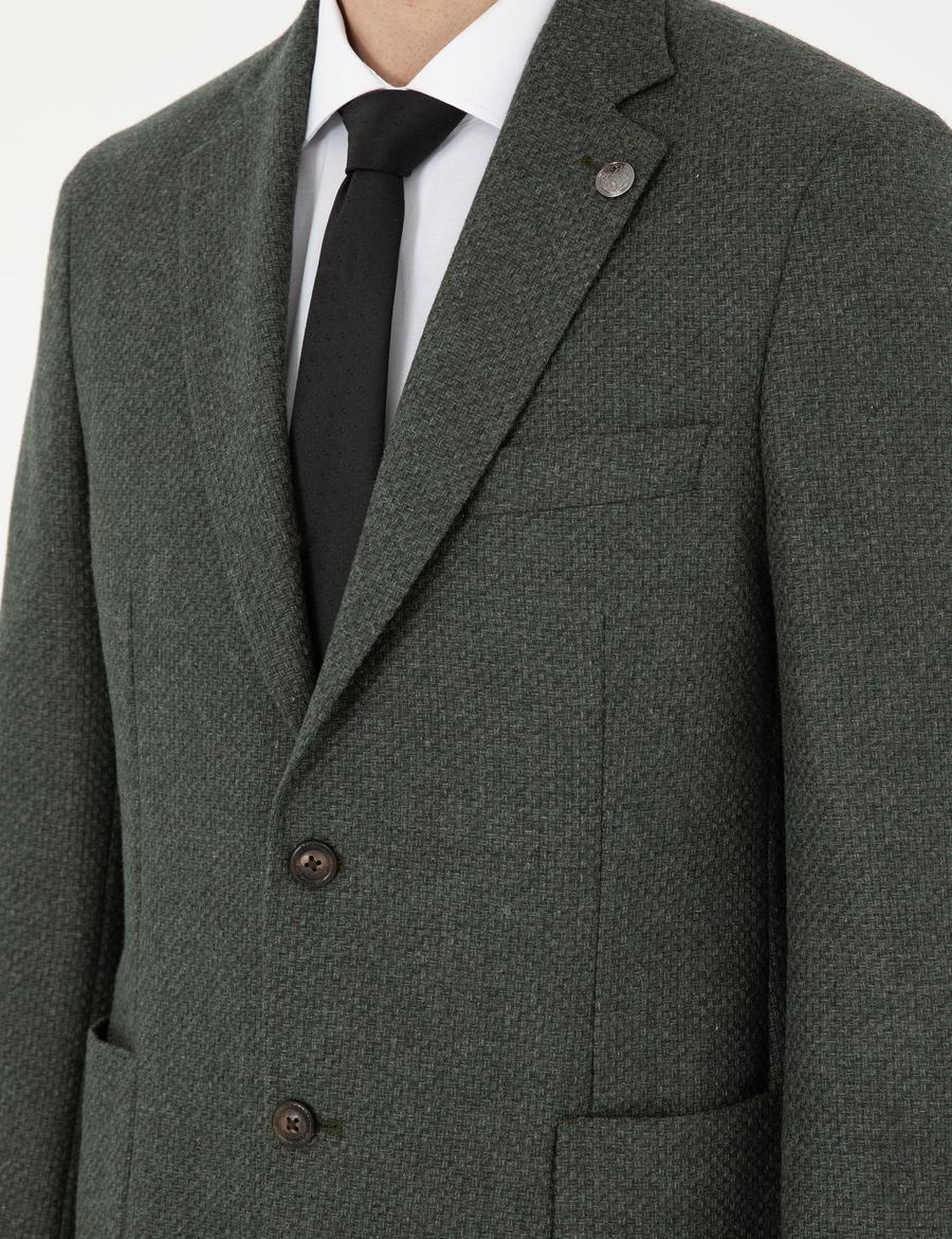 Haki Slim Fit Ceket_6