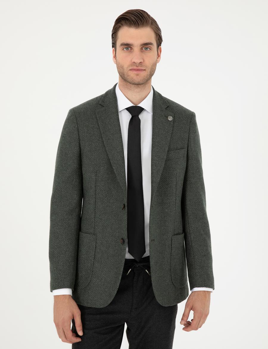 Haki Slim Fit Ceket_2