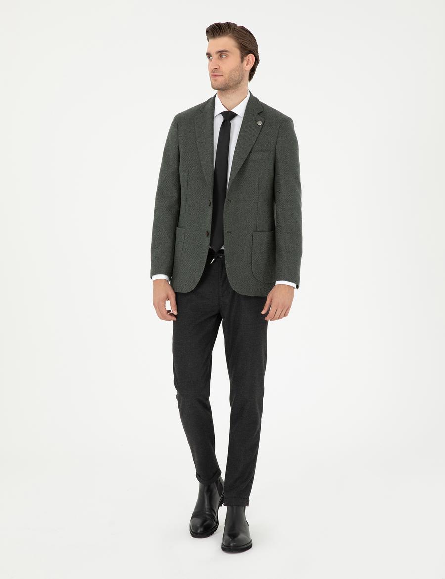 Haki Slim Fit Ceket_3
