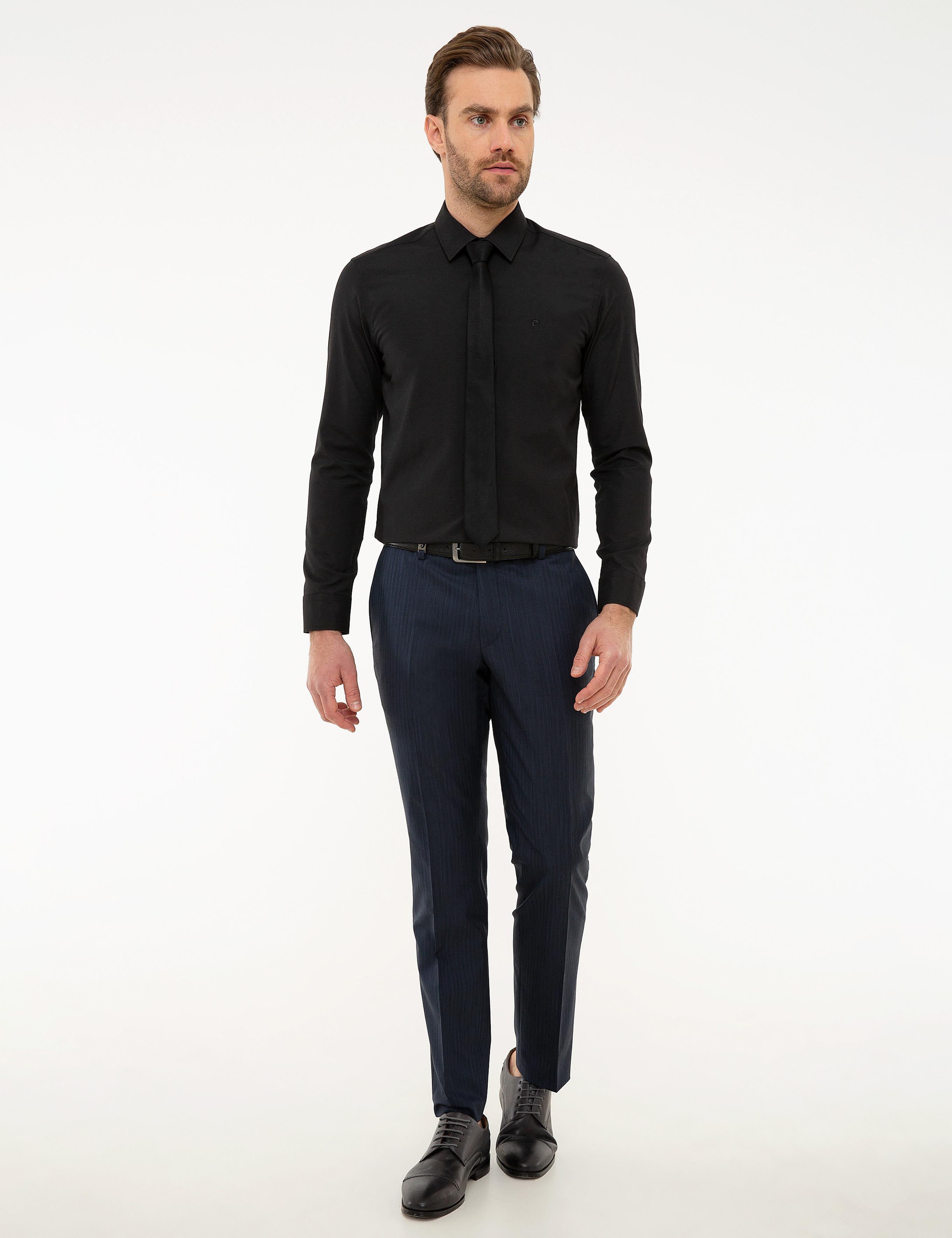 Siyah Slim Fit Basic Gömlek