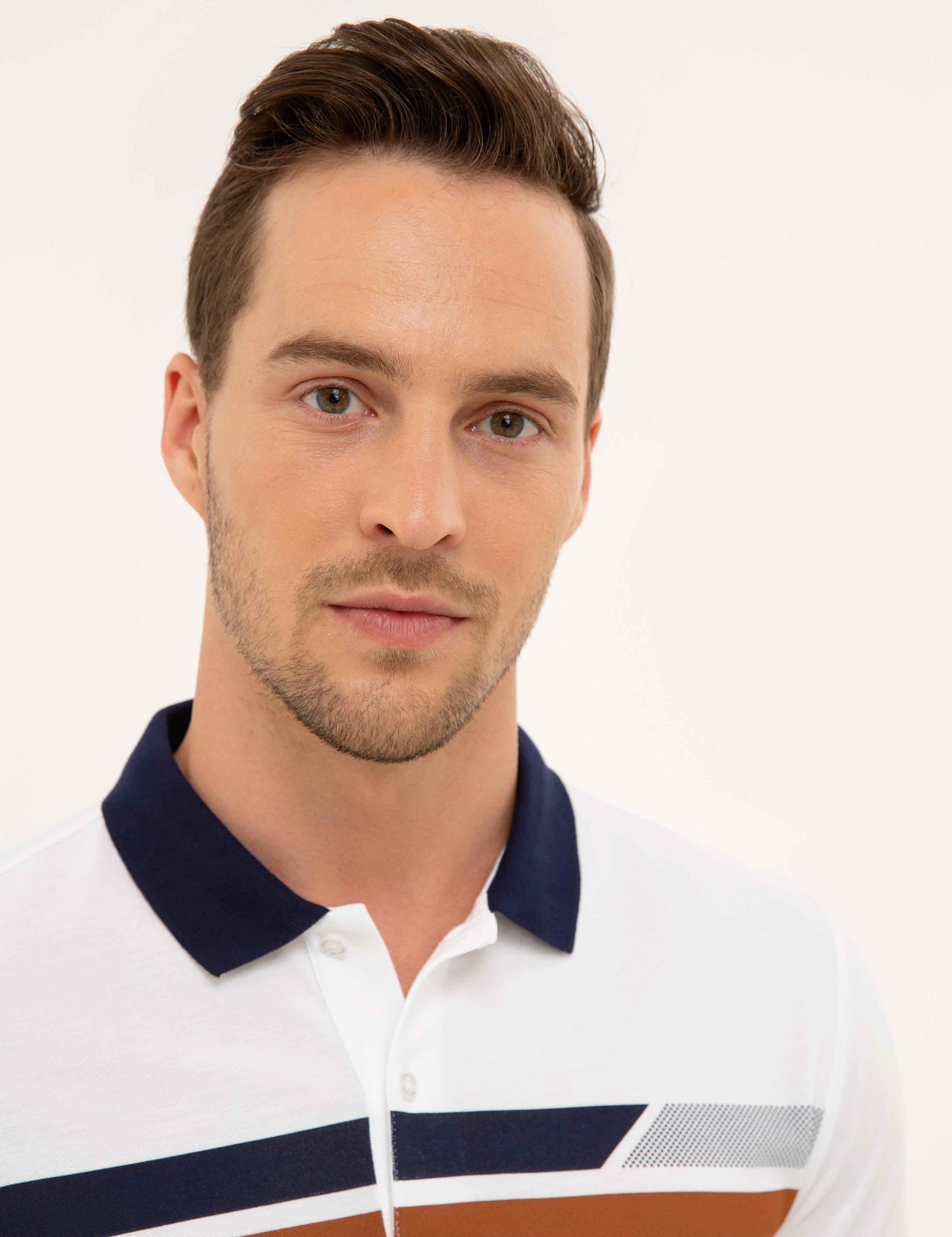 Beyaz Regular Fit Polo Yaka T-Shirt