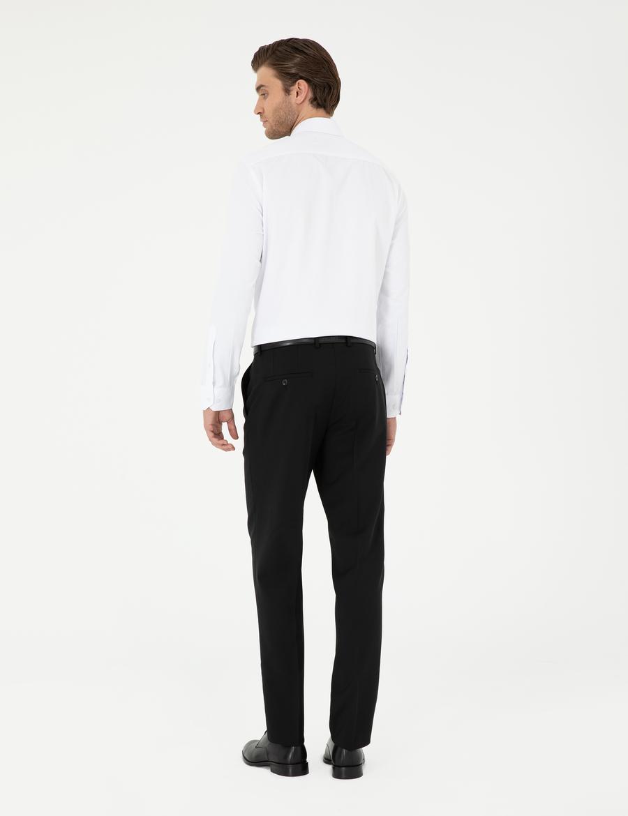Siyah Slim Fit Kumaş Pantolon_3