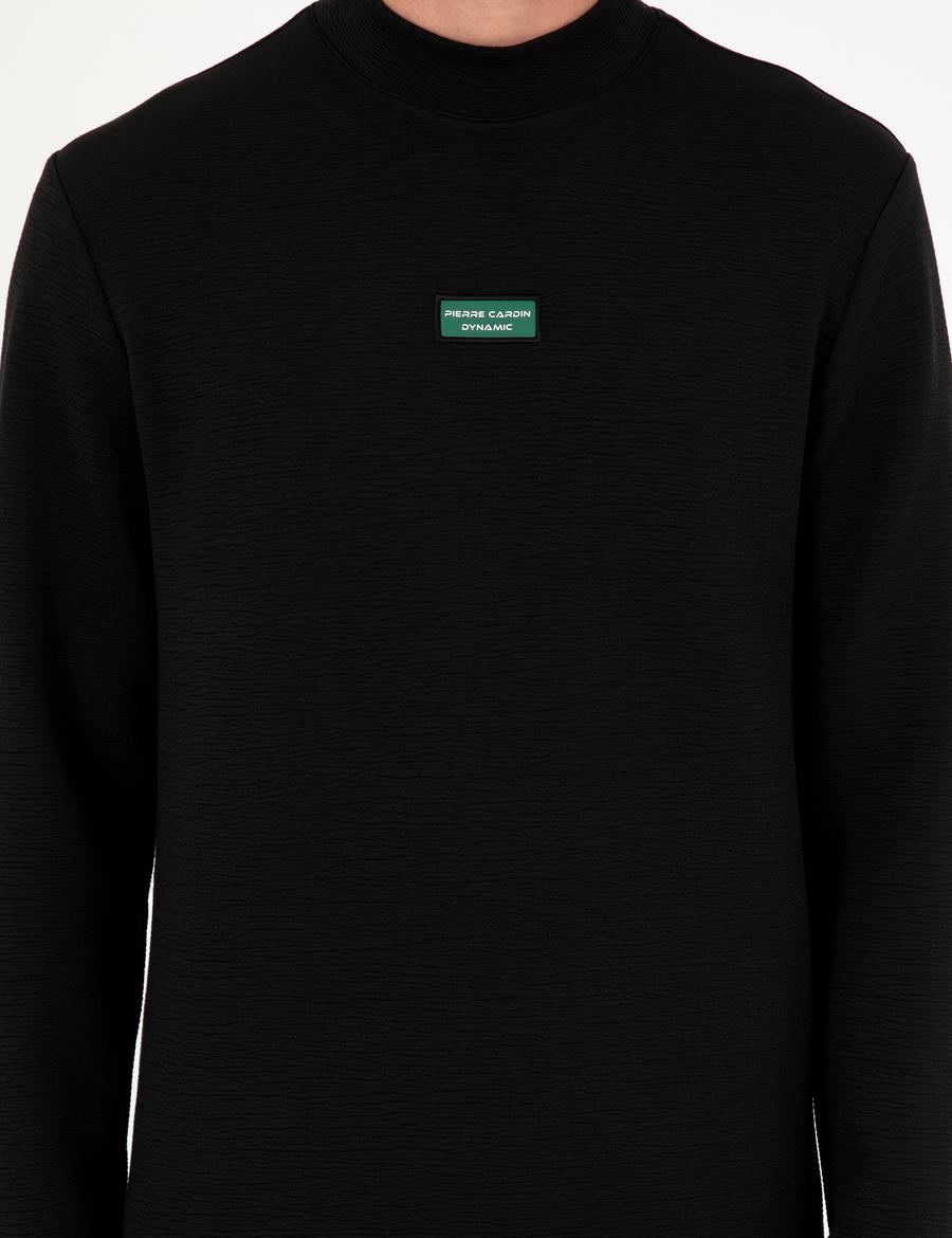 Siyah Regular Fit Sweatshirt_5
