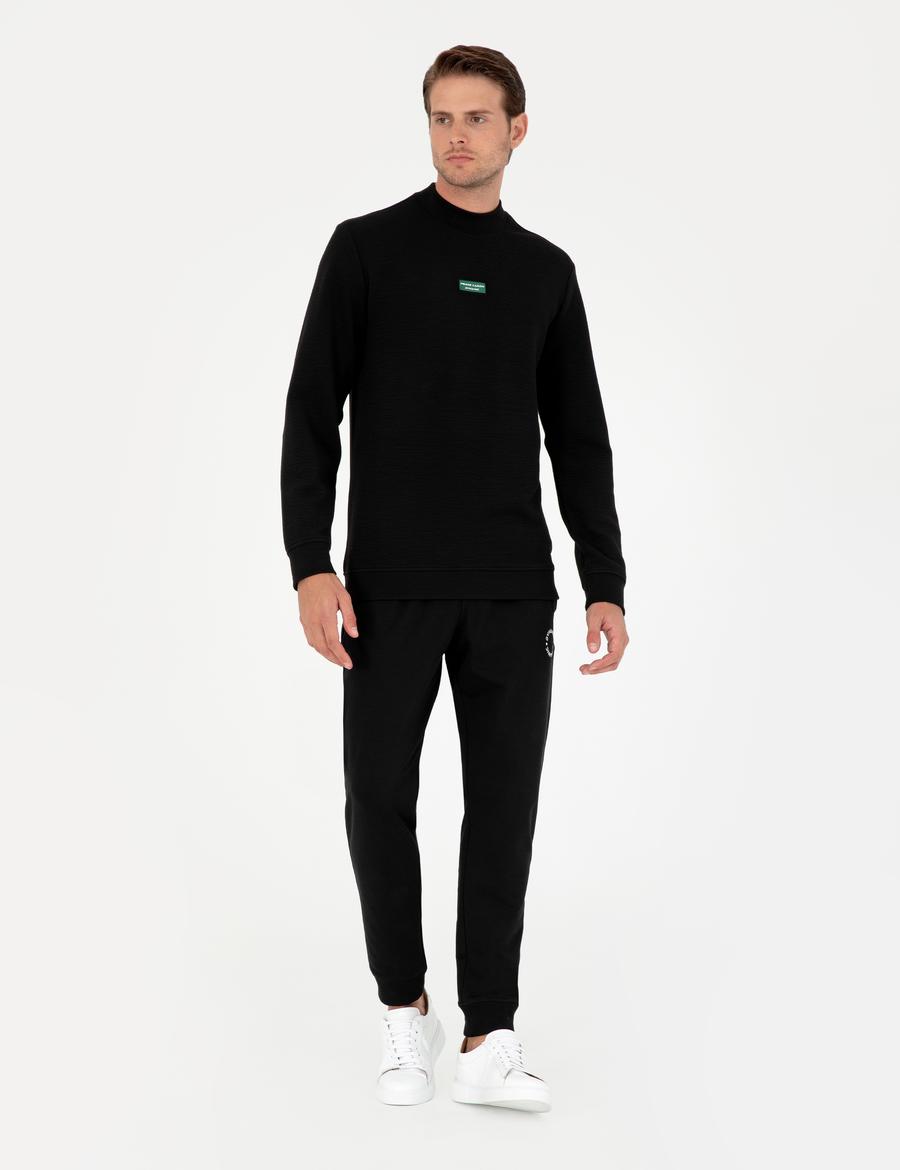 Siyah Regular Fit Sweatshirt_3