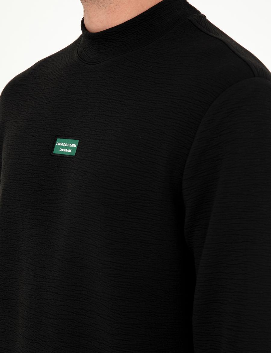 Siyah Regular Fit Sweatshirt_6