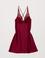Bordo Saten Gecelik