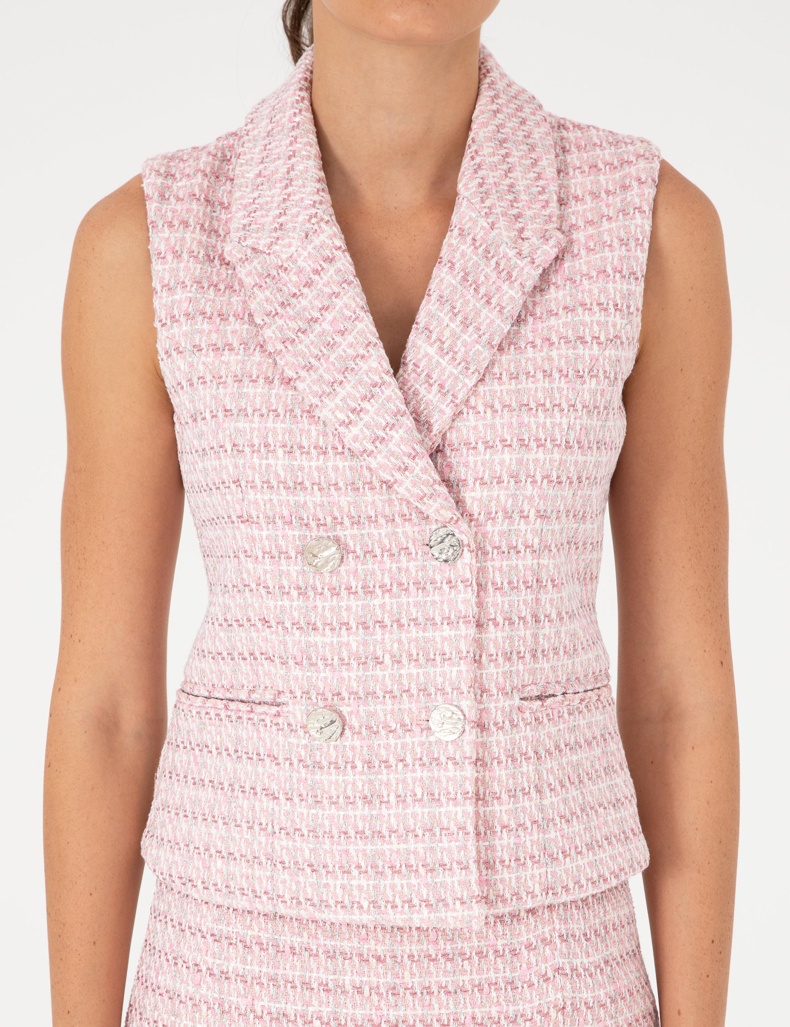 Pembe Slim Fit Yelek