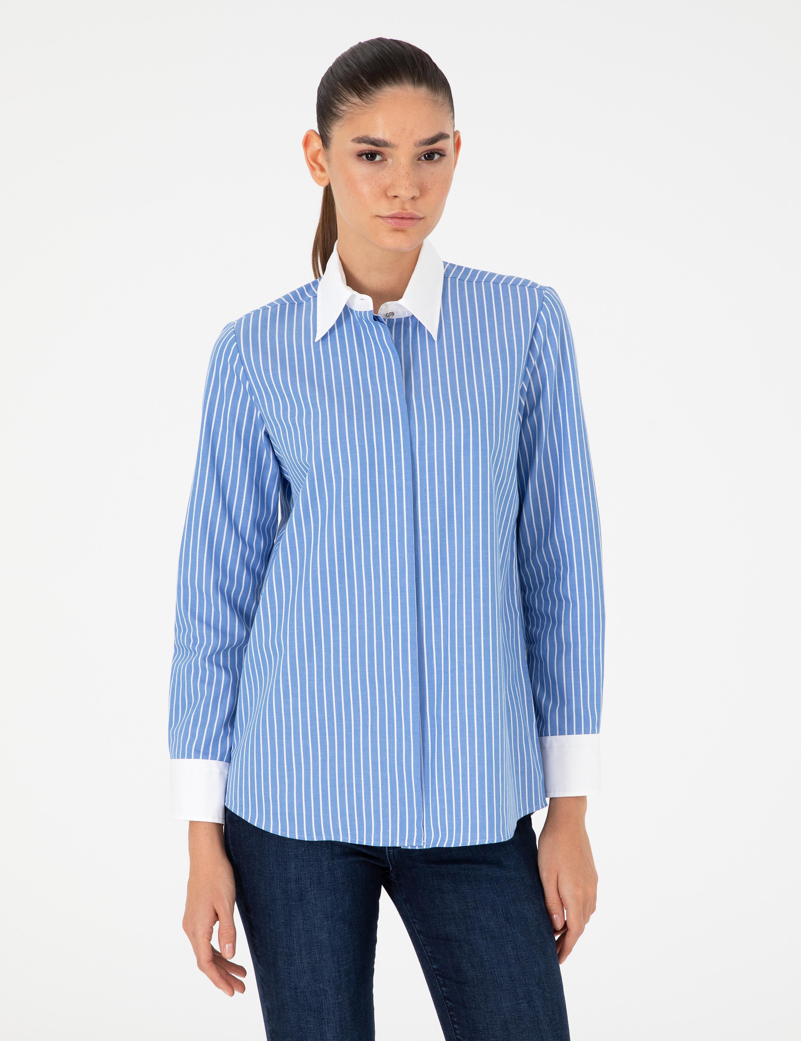 Mavi Comfort Fit Uzun Kollu Gömlek