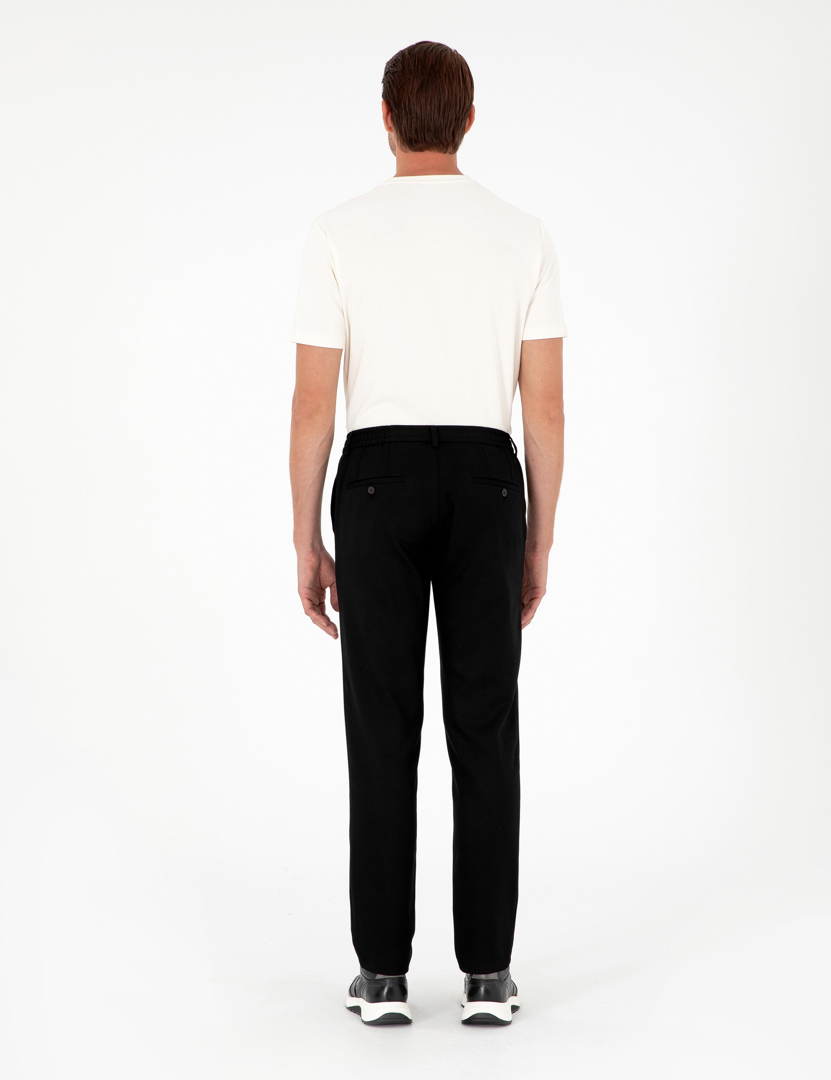 Siyah Ex. Slim Fit Kumaş Pantolon