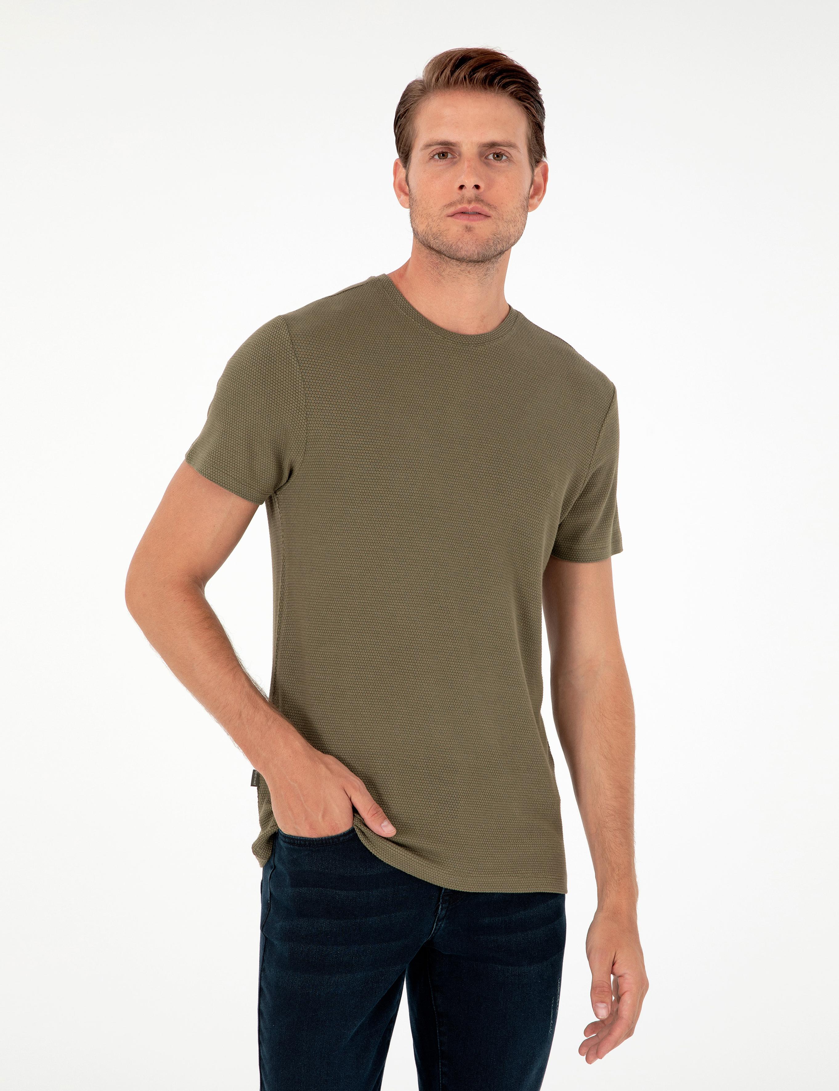 Haki Slim Fit Basic Tişört