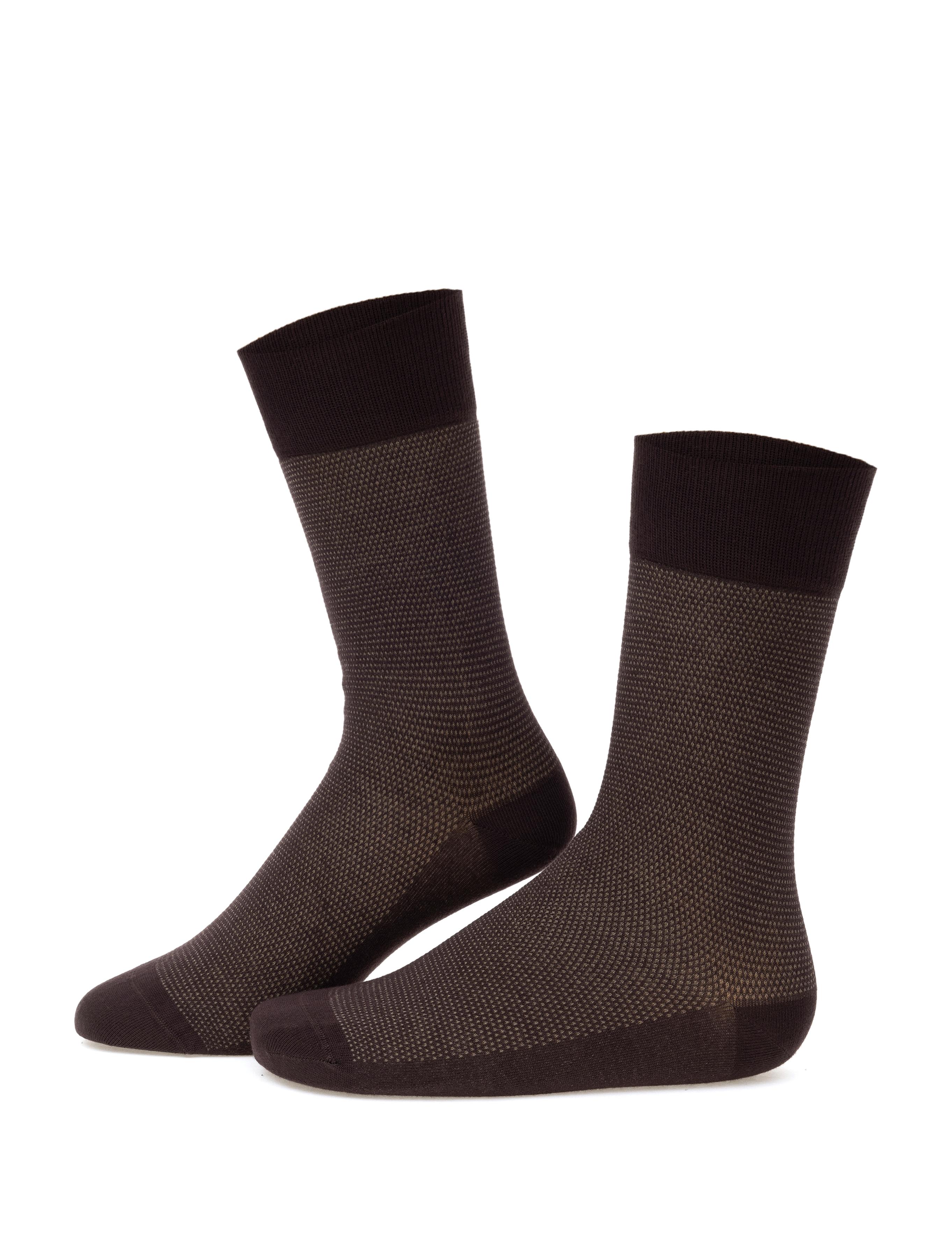 Erkek Bambu Karışımlı Kahverengi Soket Basic Çorap