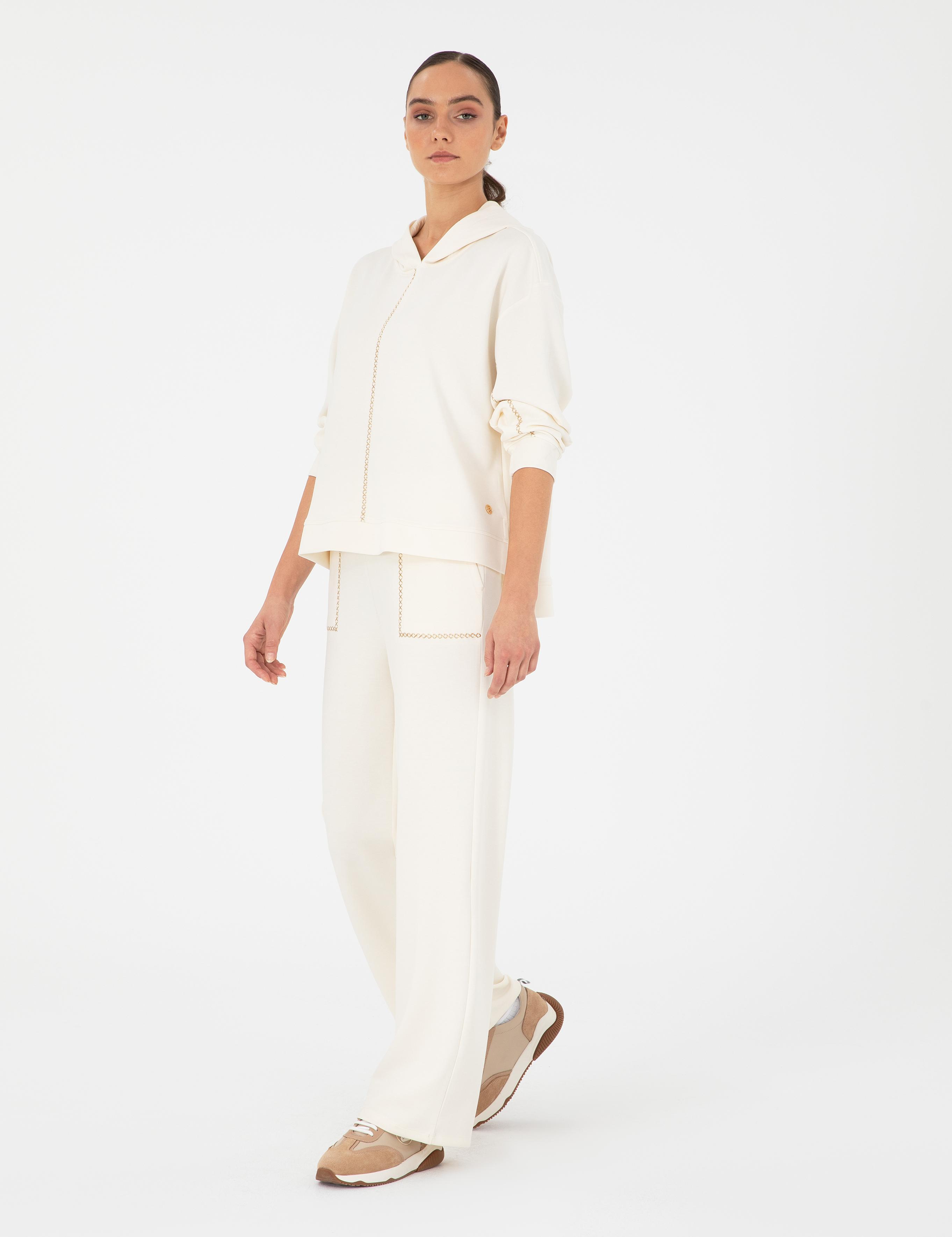 Ekru Loose Fit Eşofman Altı