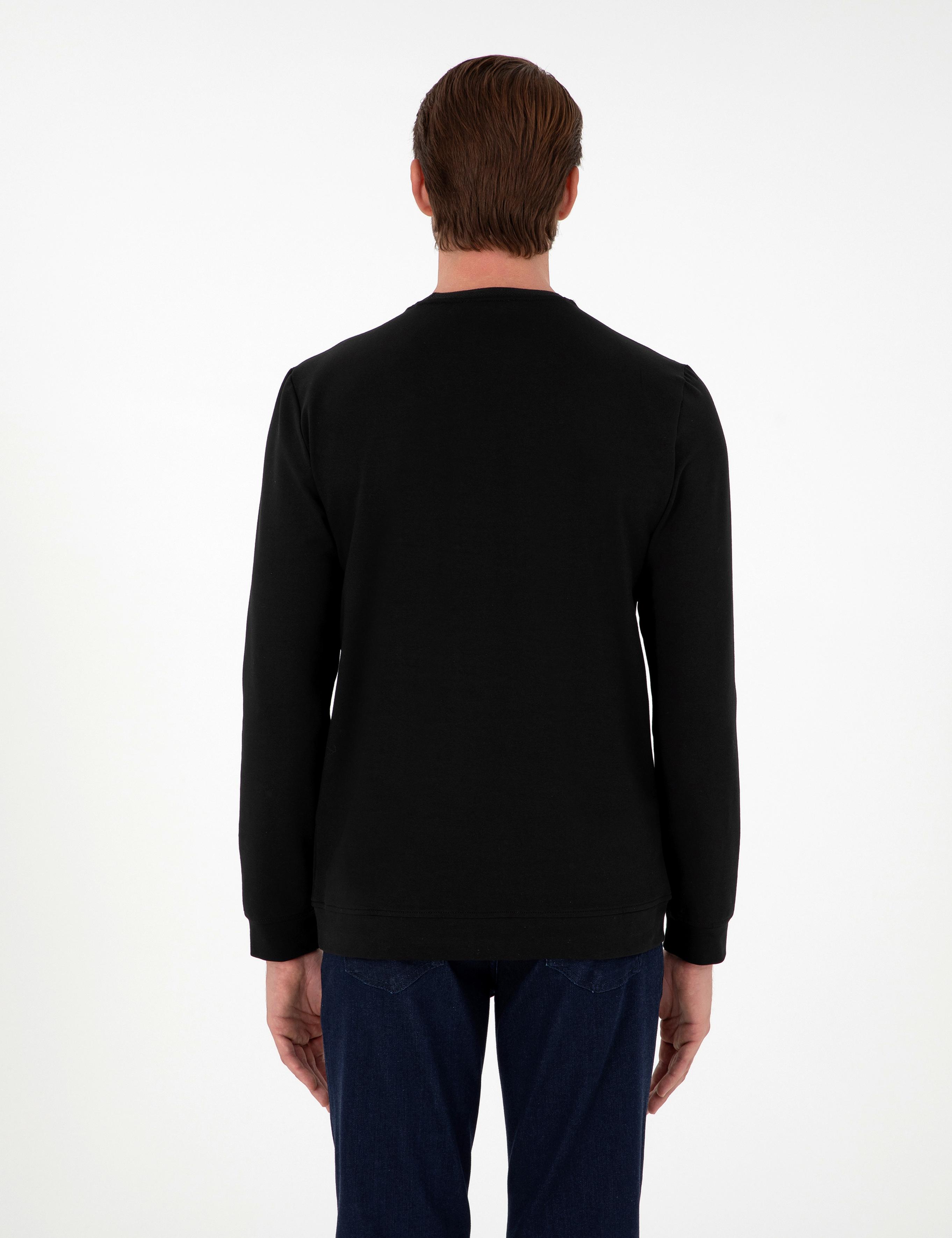 Siyah Regular Fit Sweatshirt
