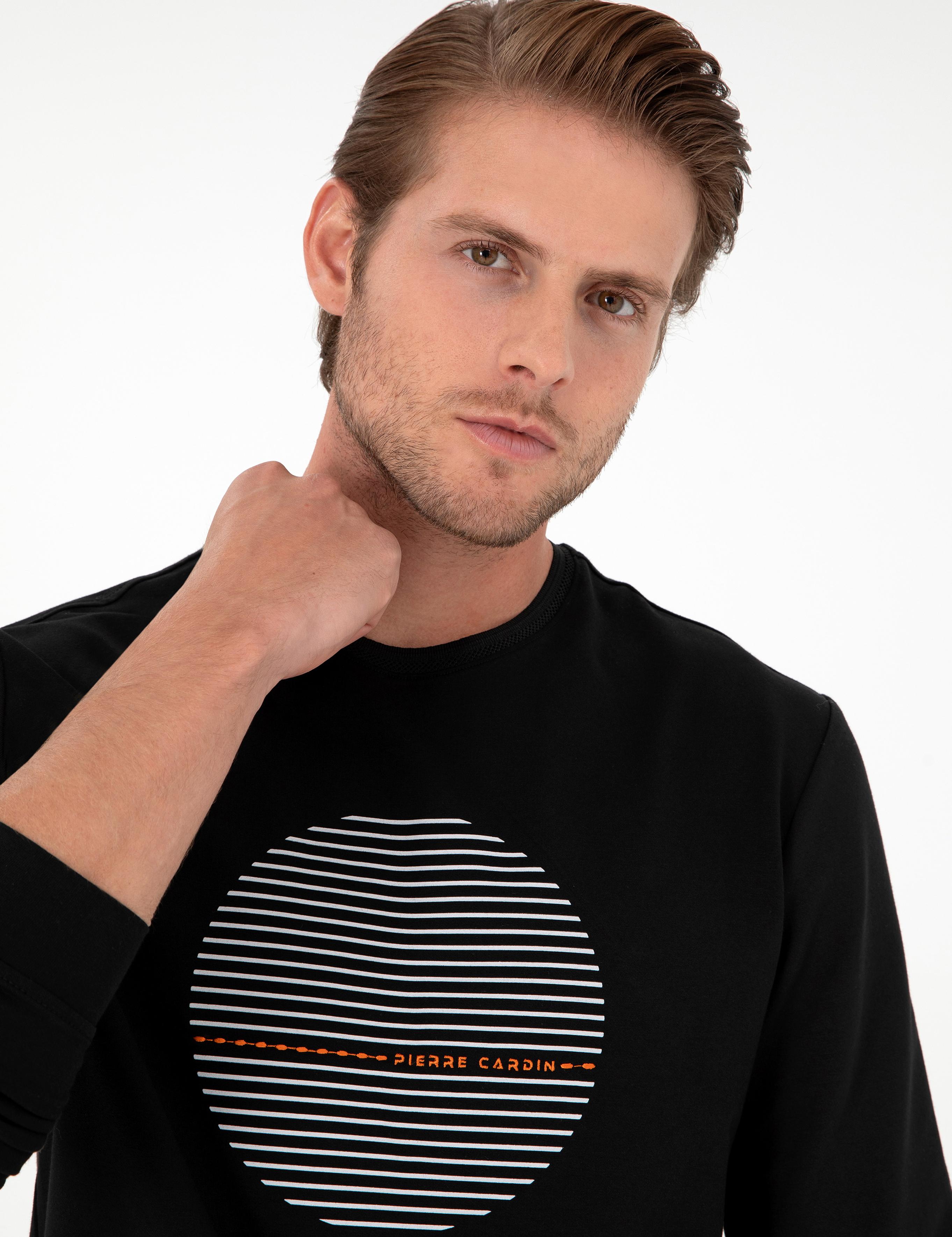 Siyah Regular Fit Sweatshirt