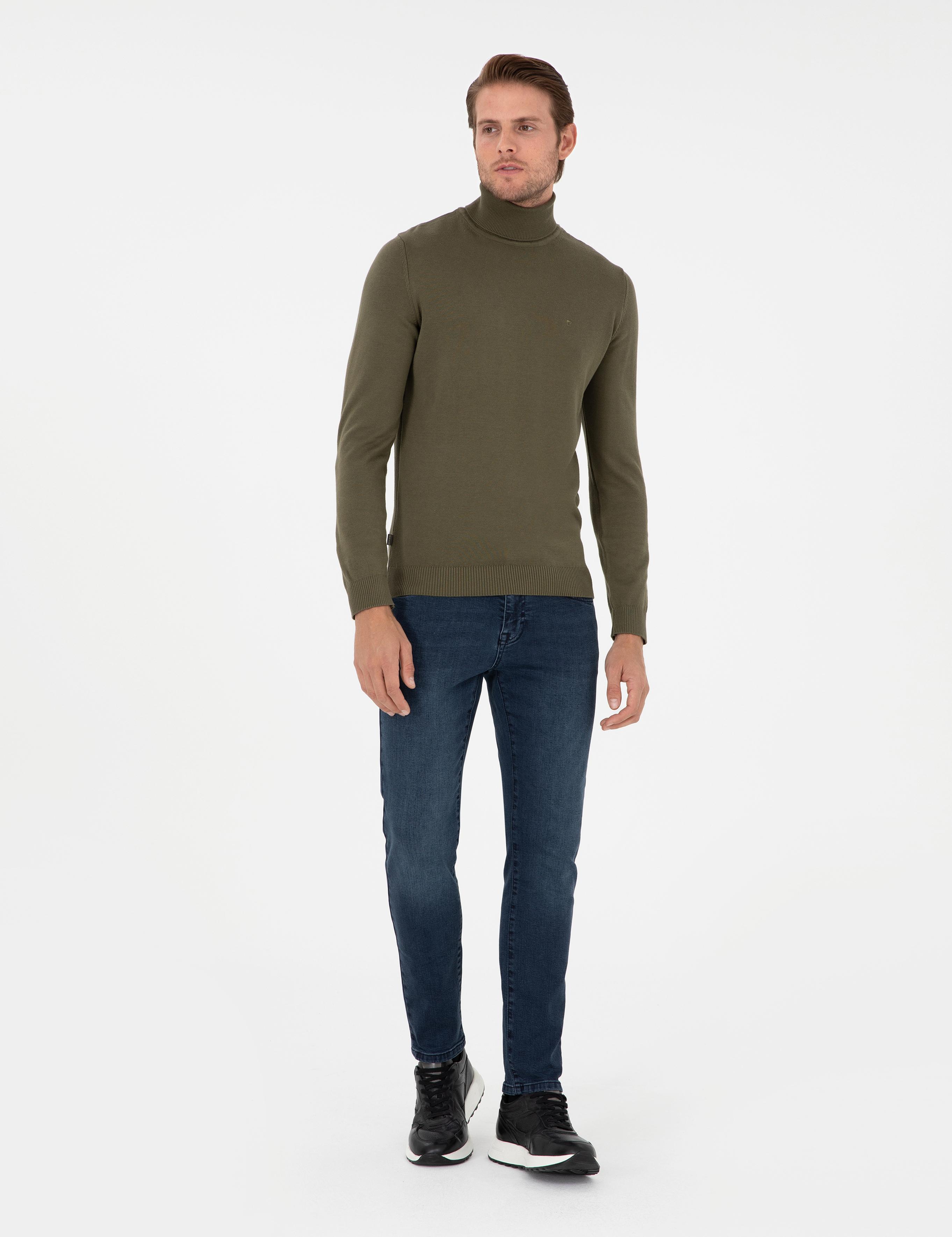 Lacivert Slim Fit Jean Pantolon