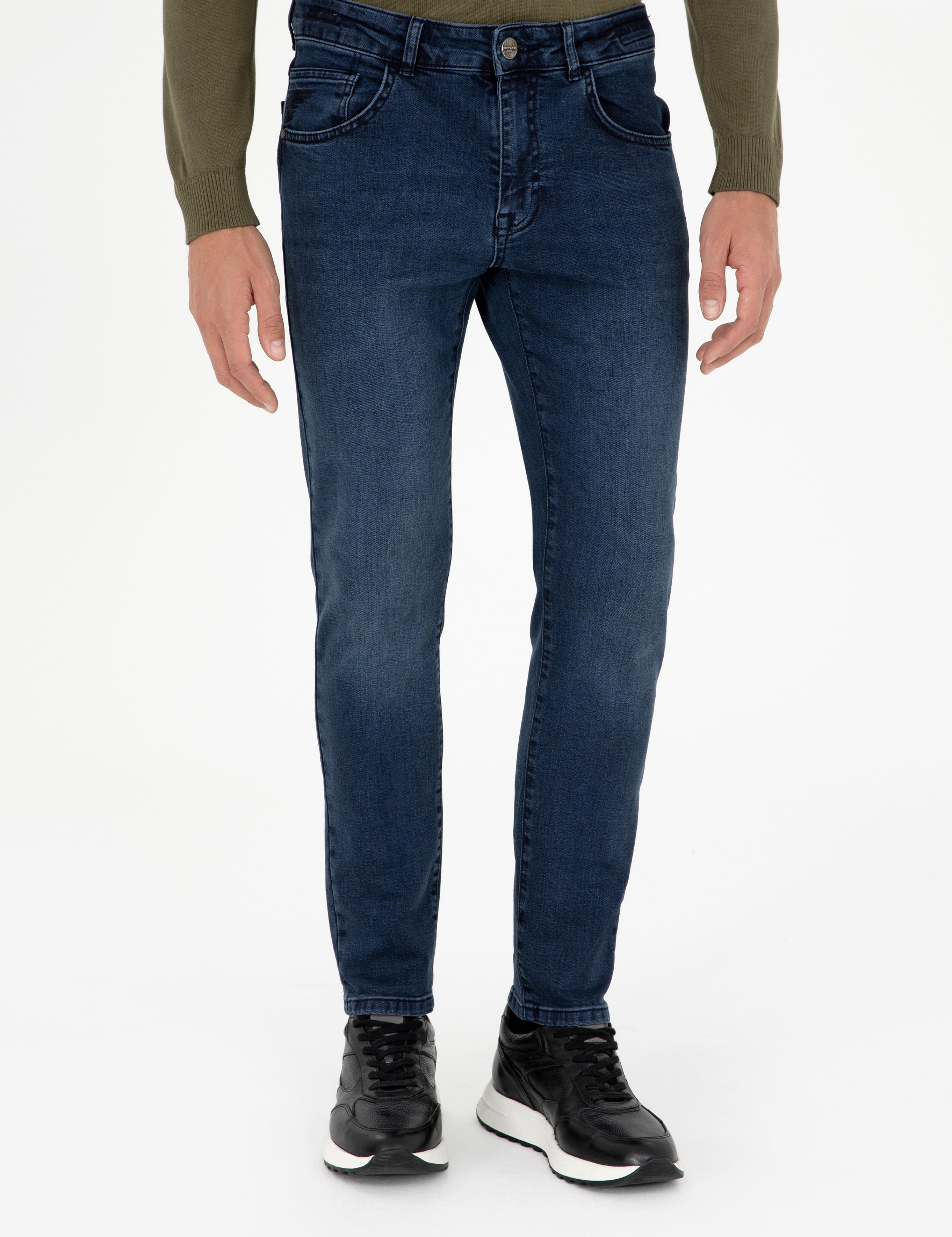 Lacivert Slim Fit Jean Pantolon