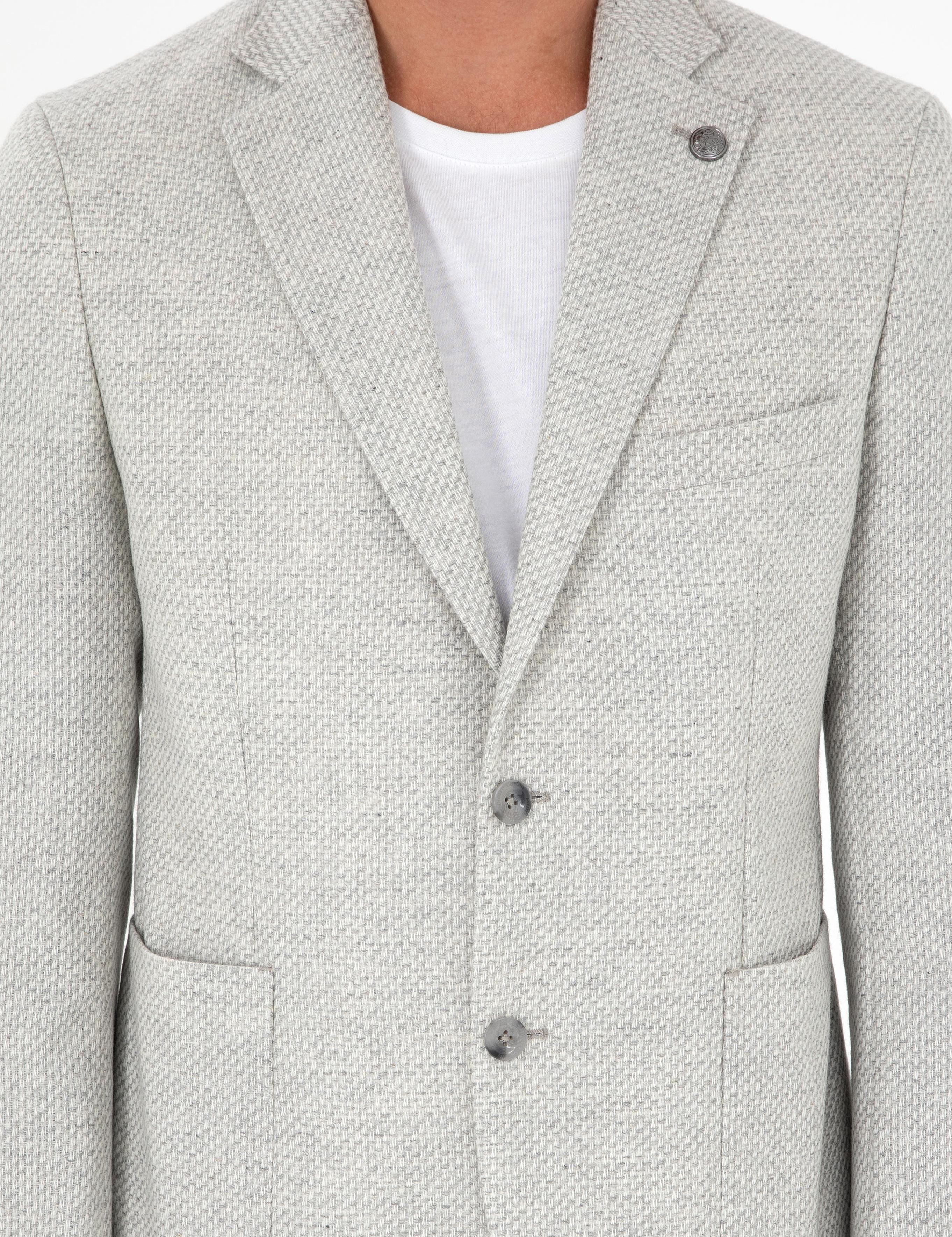 Gri Slim Fit Ceket