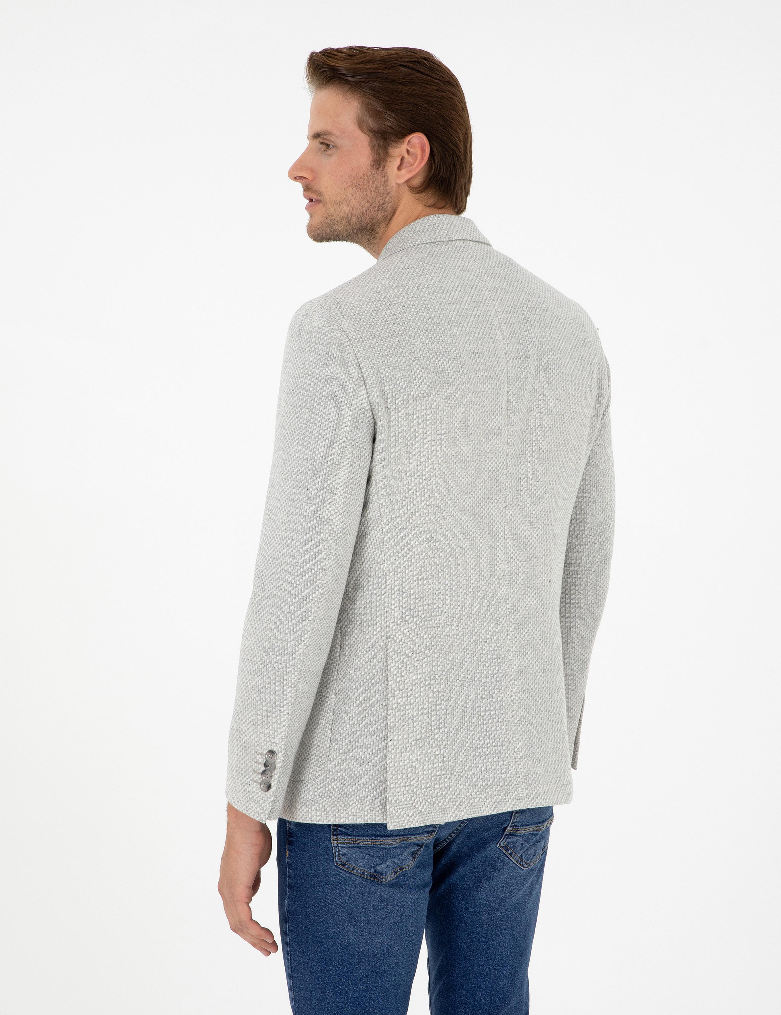 Gri Slim Fit Ceket
