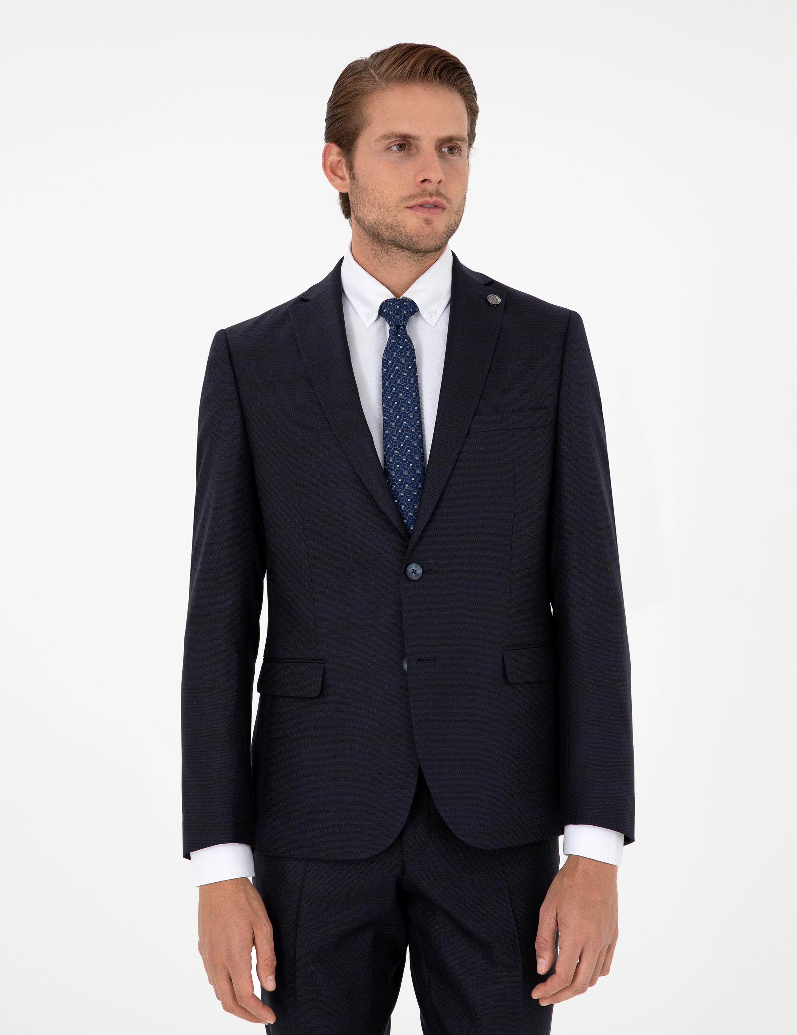 Lacivert Slim Fit Takım Elbise