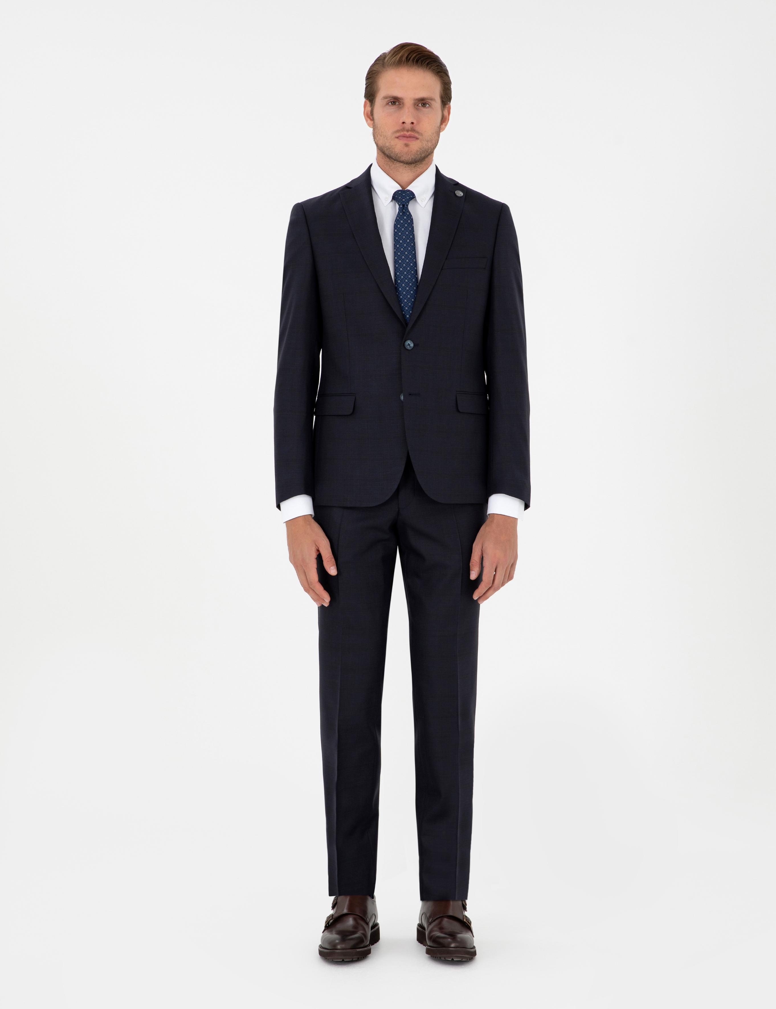 Lacivert Slim Fit Takım Elbise