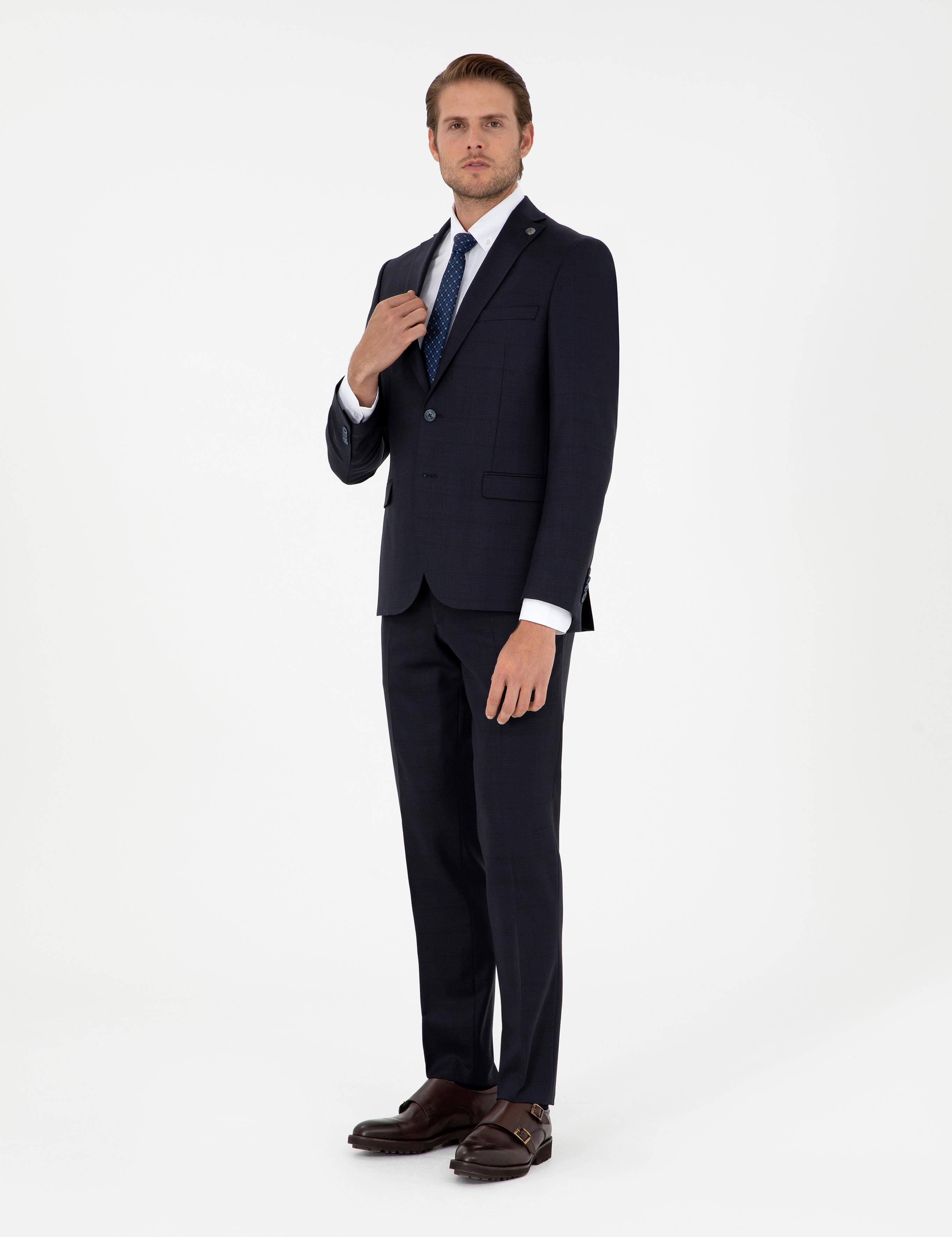Lacivert Slim Fit Takım Elbise
