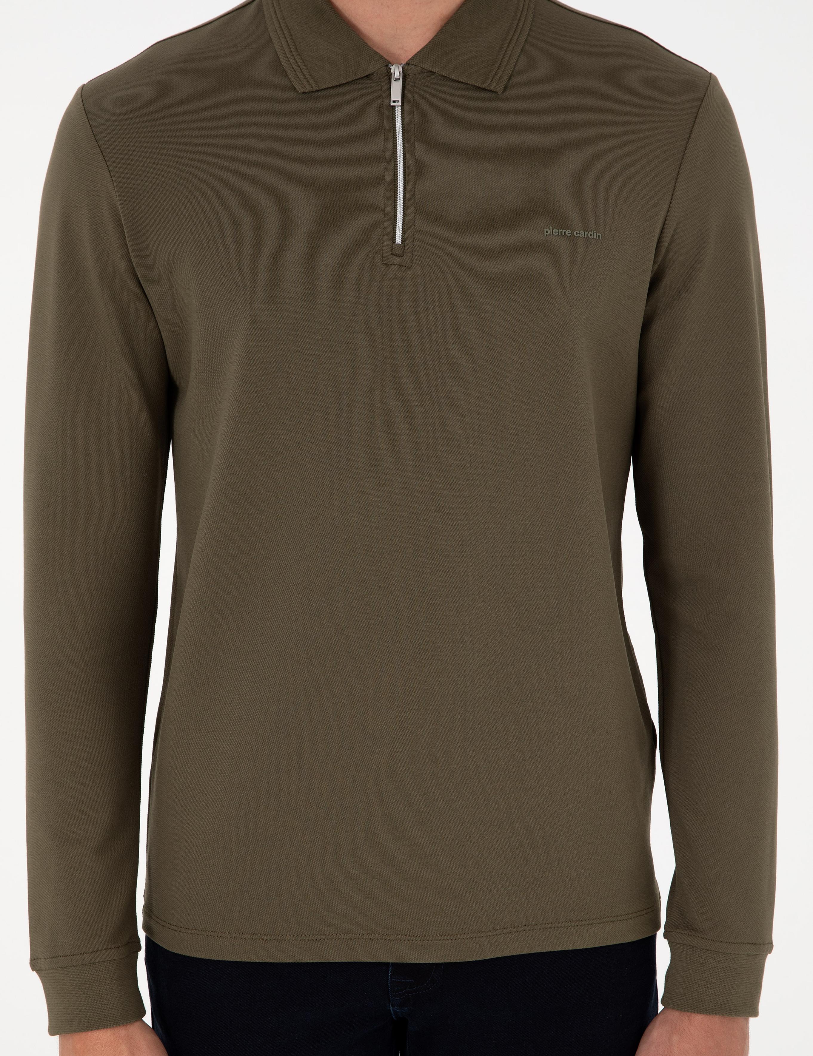 Koyu Haki Regular Fit Sweatshirt