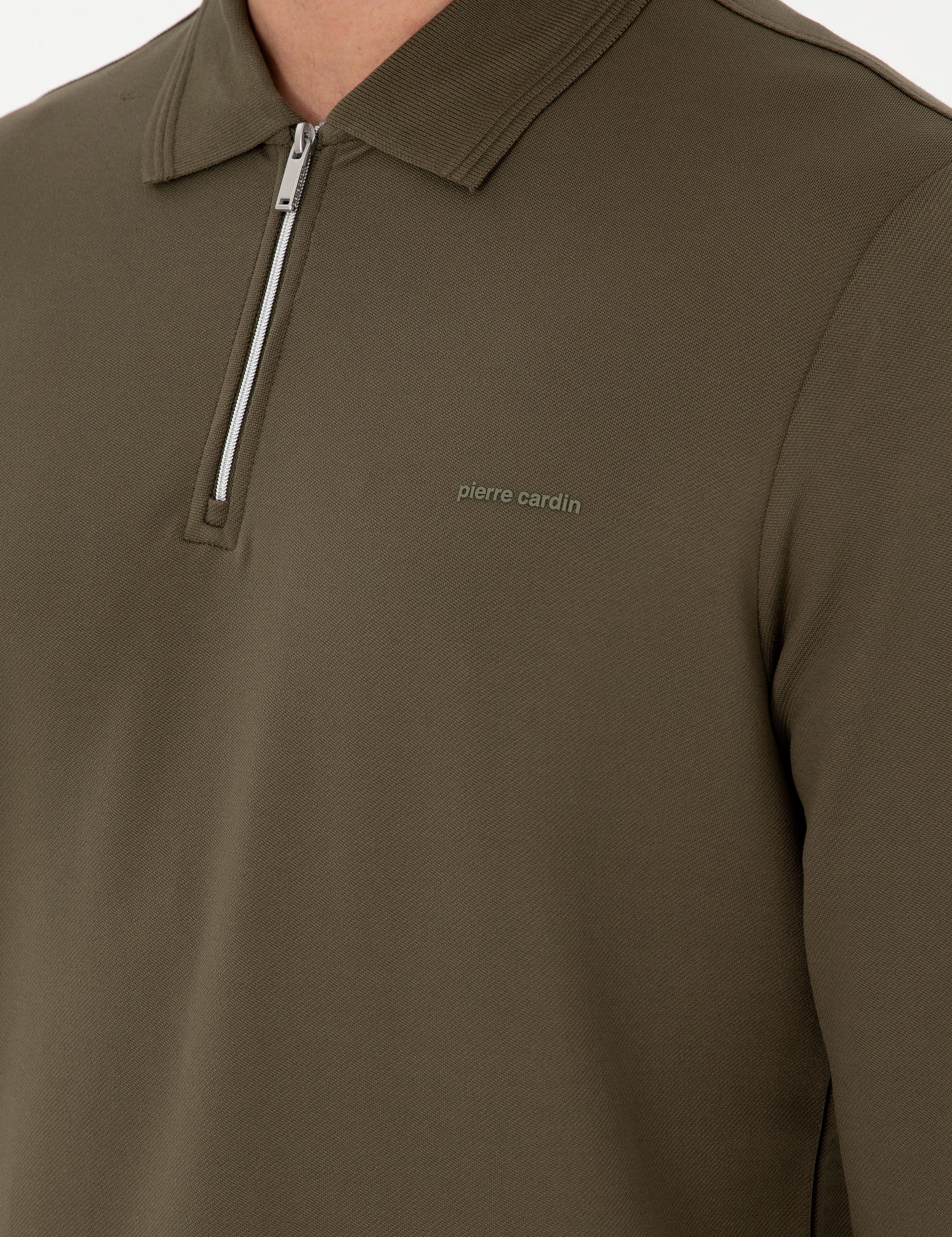 Koyu Haki Regular Fit Sweatshirt