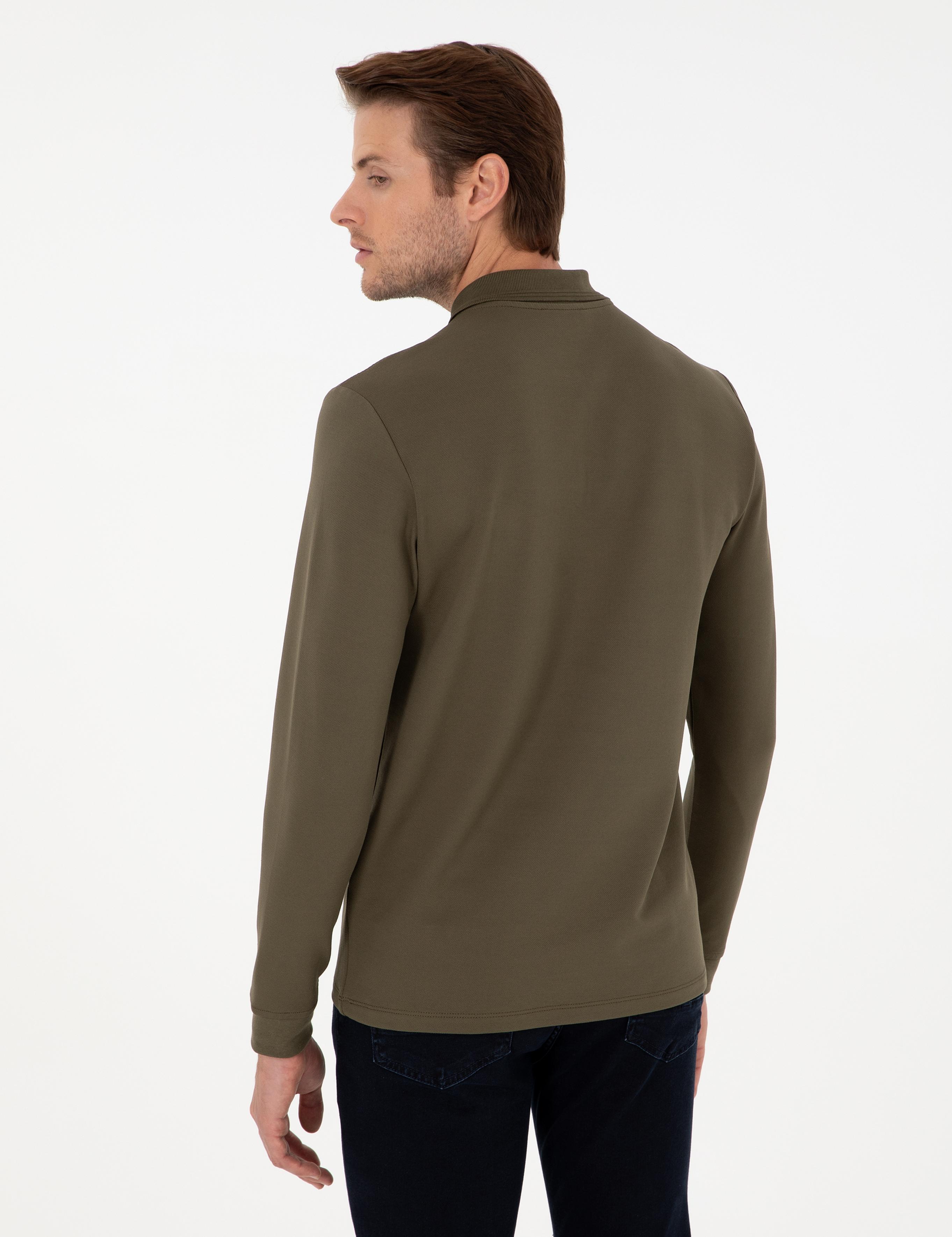 Koyu Haki Regular Fit Sweatshirt