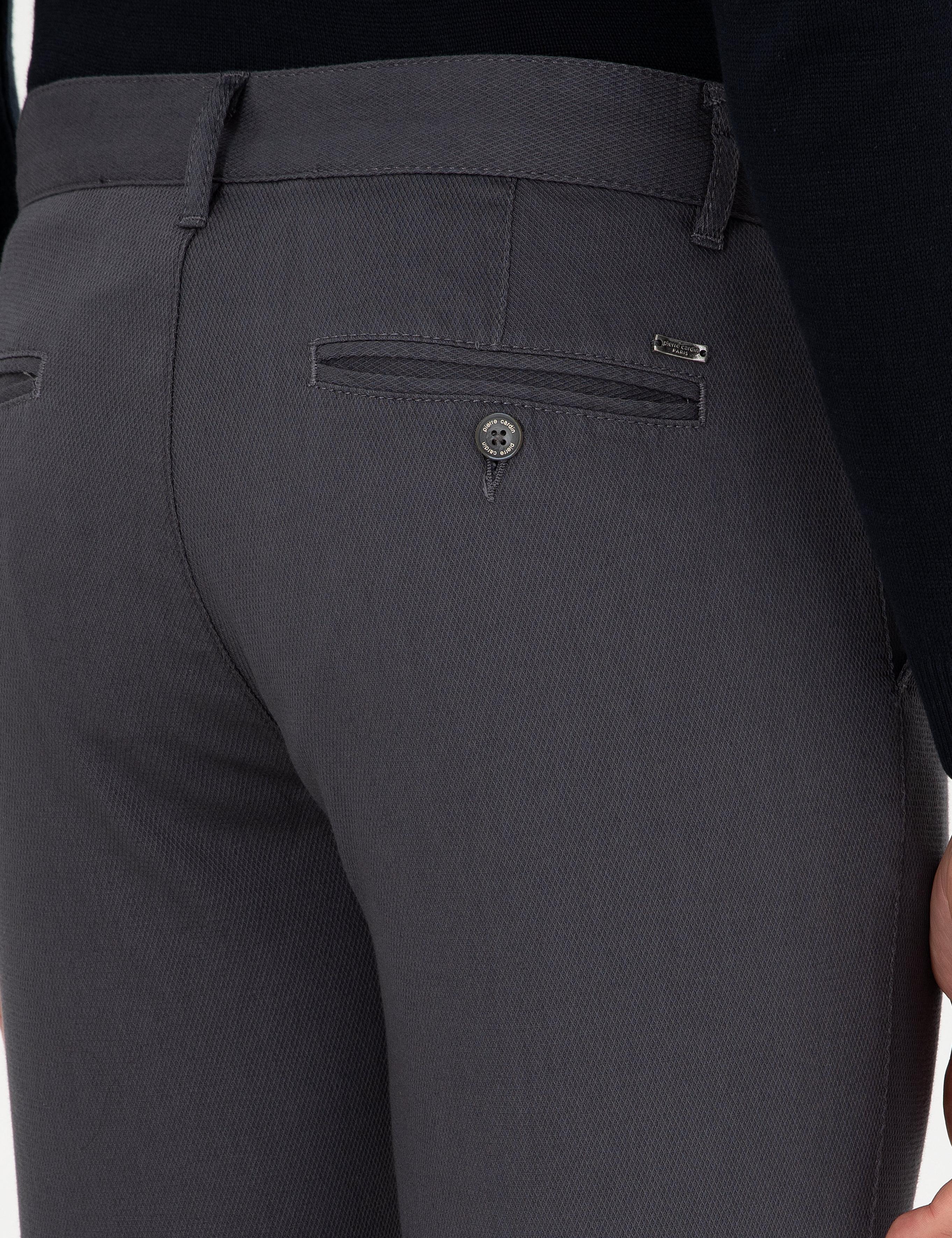 Antrasit Slim Fit Kanvas Pantolon
