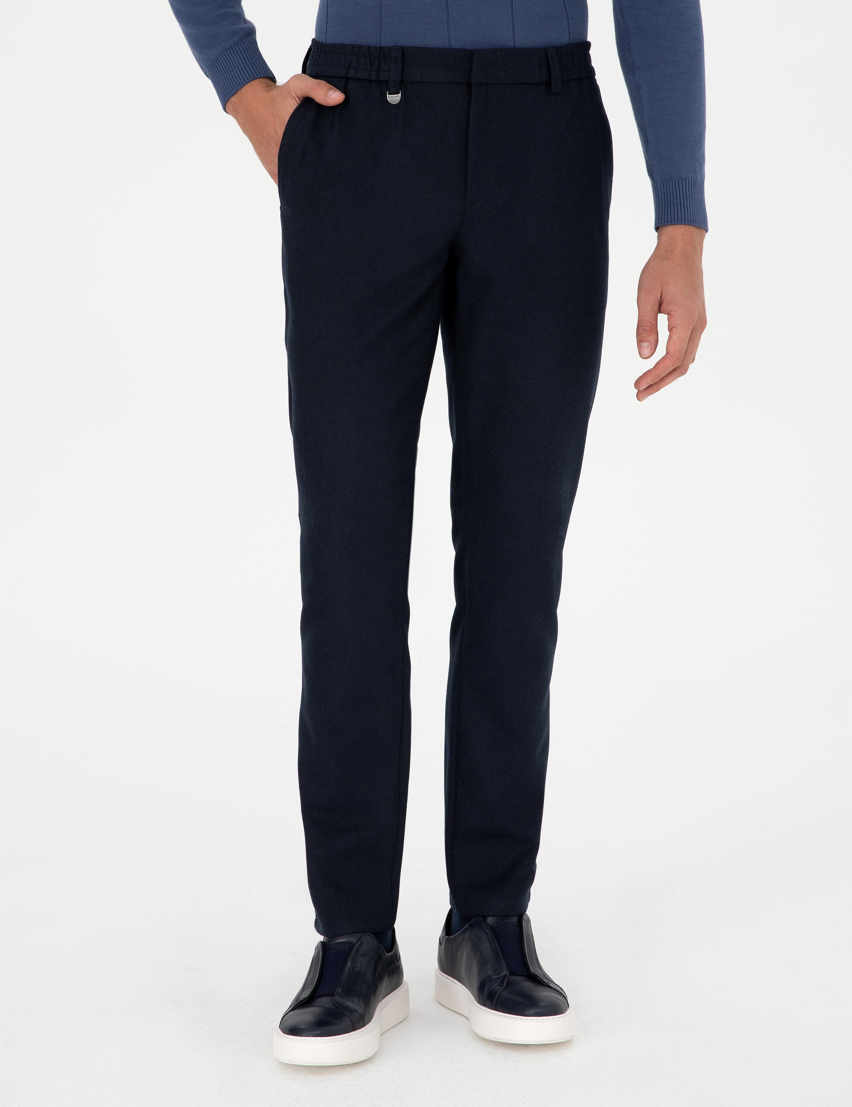 Lacivert Ex. Slim Fit Kumaş Pantolon