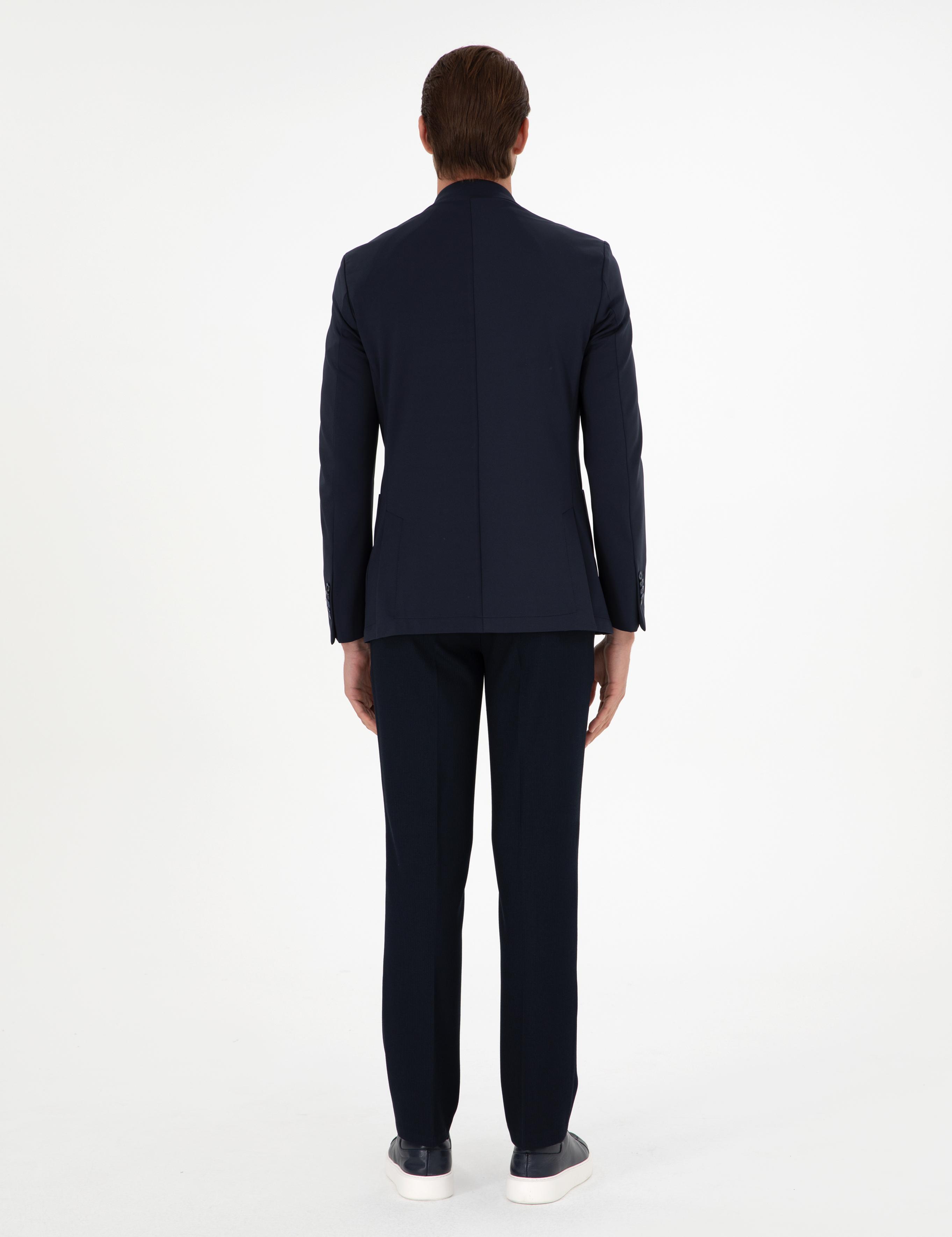 Lacivert Slim Fit Kumaş Pantolon